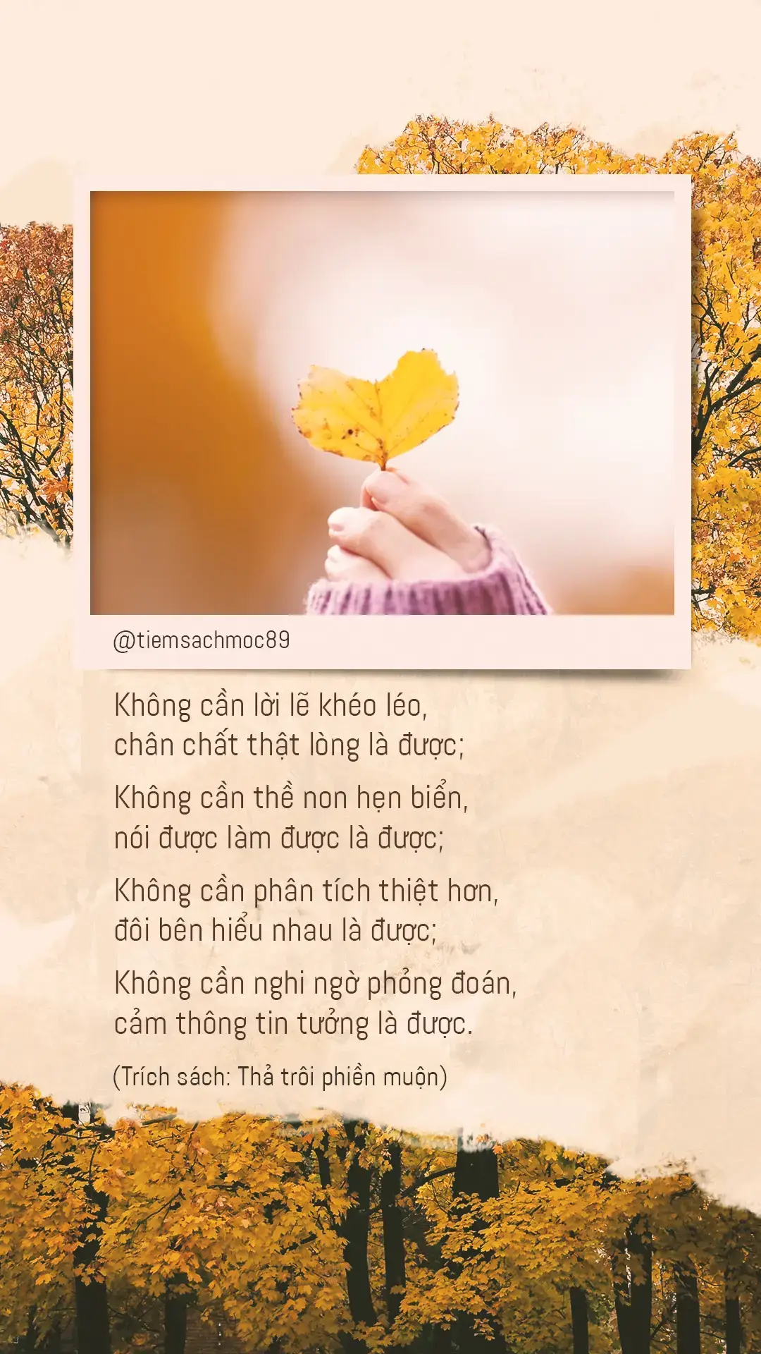 Sách Thả trôi phiền muộn #fyp #foryou #status #tamtrang #tiemsachmoc89 #thatroiphienmuon 