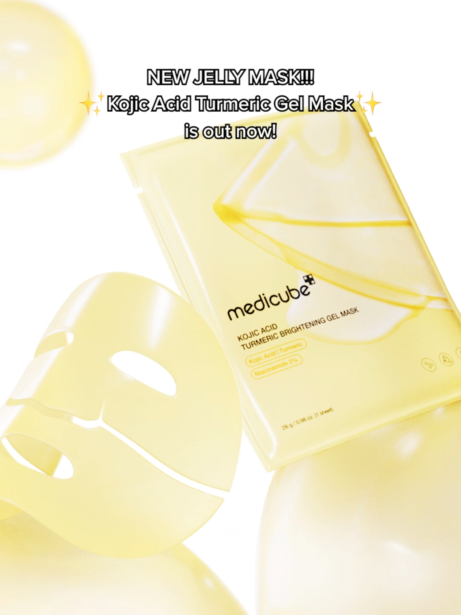 🌟 New Jelly Mask Alert! 🌟 Introducing the Kojic Acid Turmeric Gel Mask – the game-changer your skincare routine needs! ✨ Watch it transform from opaque to clear, delivering a brightening boost and deep hydration for that flawless, glass-like glow. 💛 Ready for radiant skin that shines all day and night? ✨ #kojicacid #turmeric #niacinamide#gelmask #jellymask #overnightmask #medicube #glassskin #glowyskin