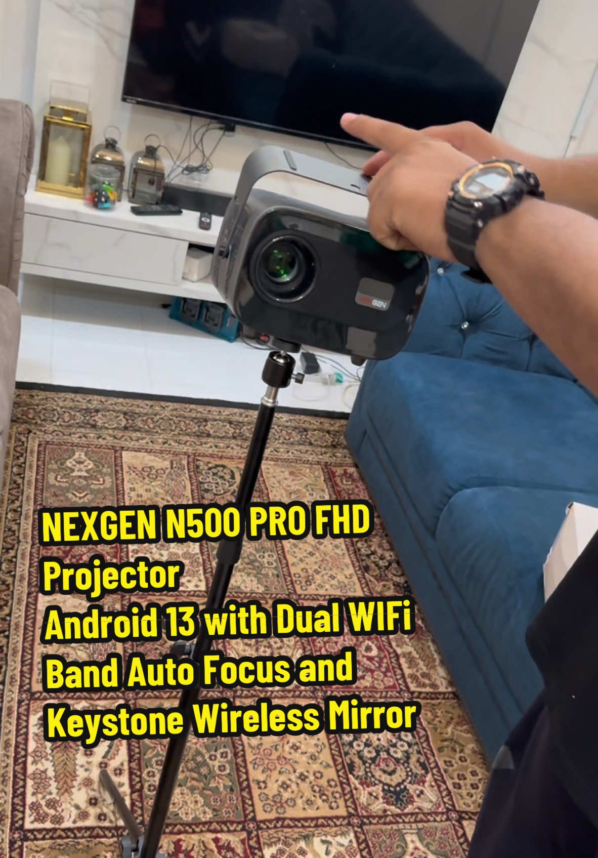 NEXGEN N500 PRO FHD Projector Android 13 with Dual WIFi Band Auto Focus and Keystone Wireless Mirror Phone#nexgen#projector #android #projectorscreen #fyp #CapCut