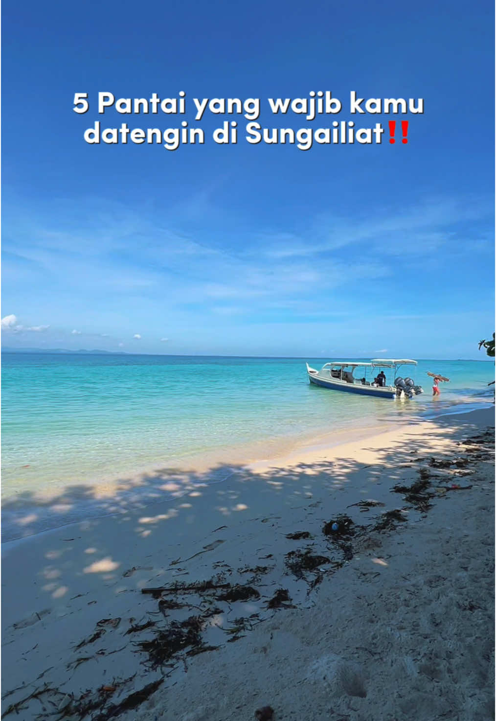 Kalo kalian suka pantai mana? #bangka #pantaivibes