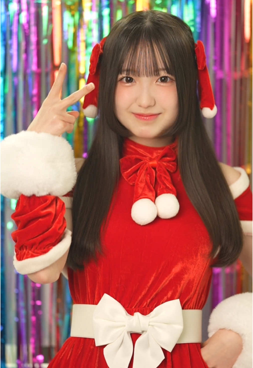 クリスマスの予定教えて❤️ @森斗咲羽🌳 #無加工 #LinQ #サンタコス