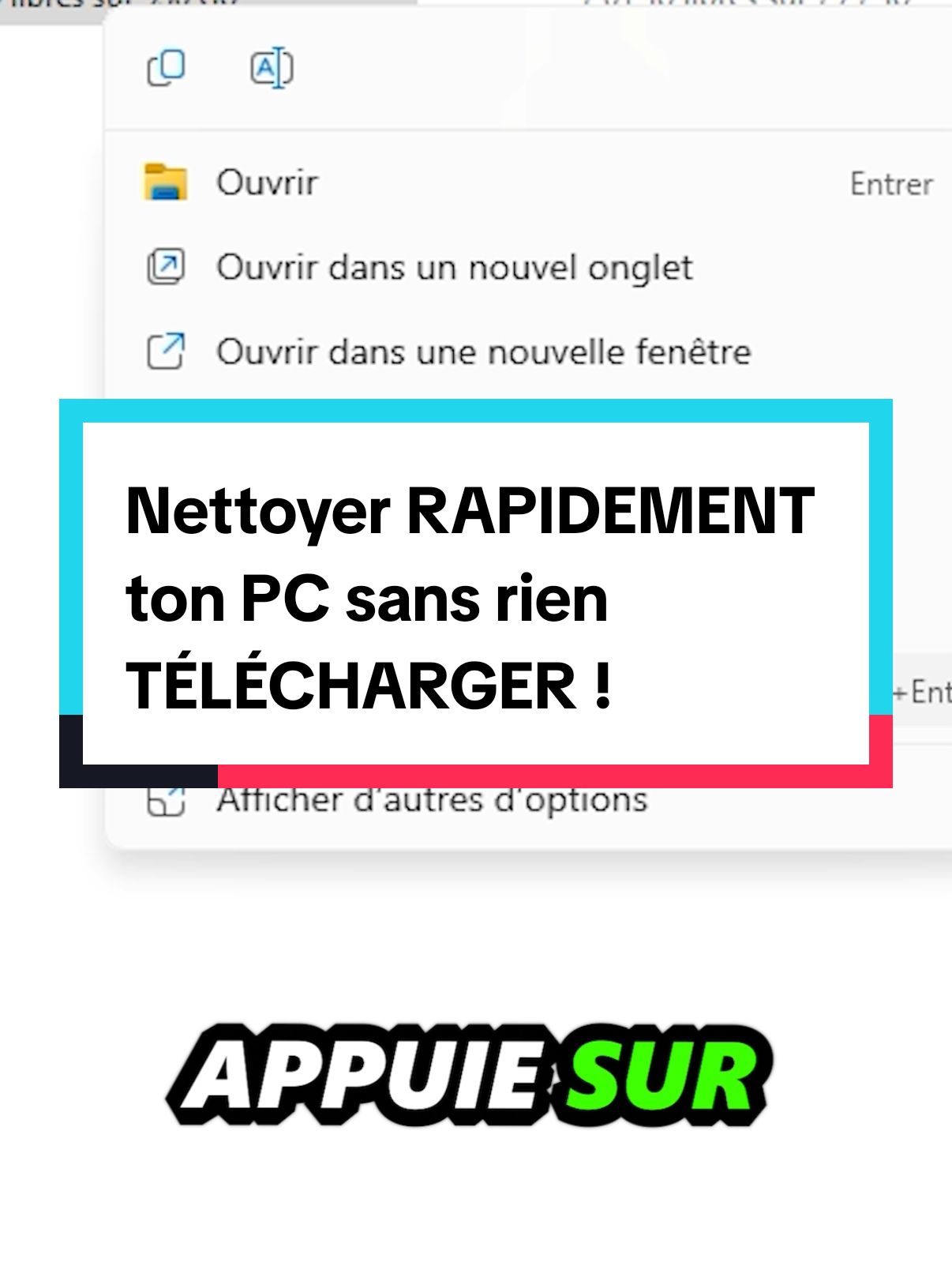 Comment NETTOYER RAPIDEMENT ton PC sans rien TÉLÉCHARGER ! #tuto #pc #astucepc #ordinateur #windows11 #windows10 #informatique #windows 