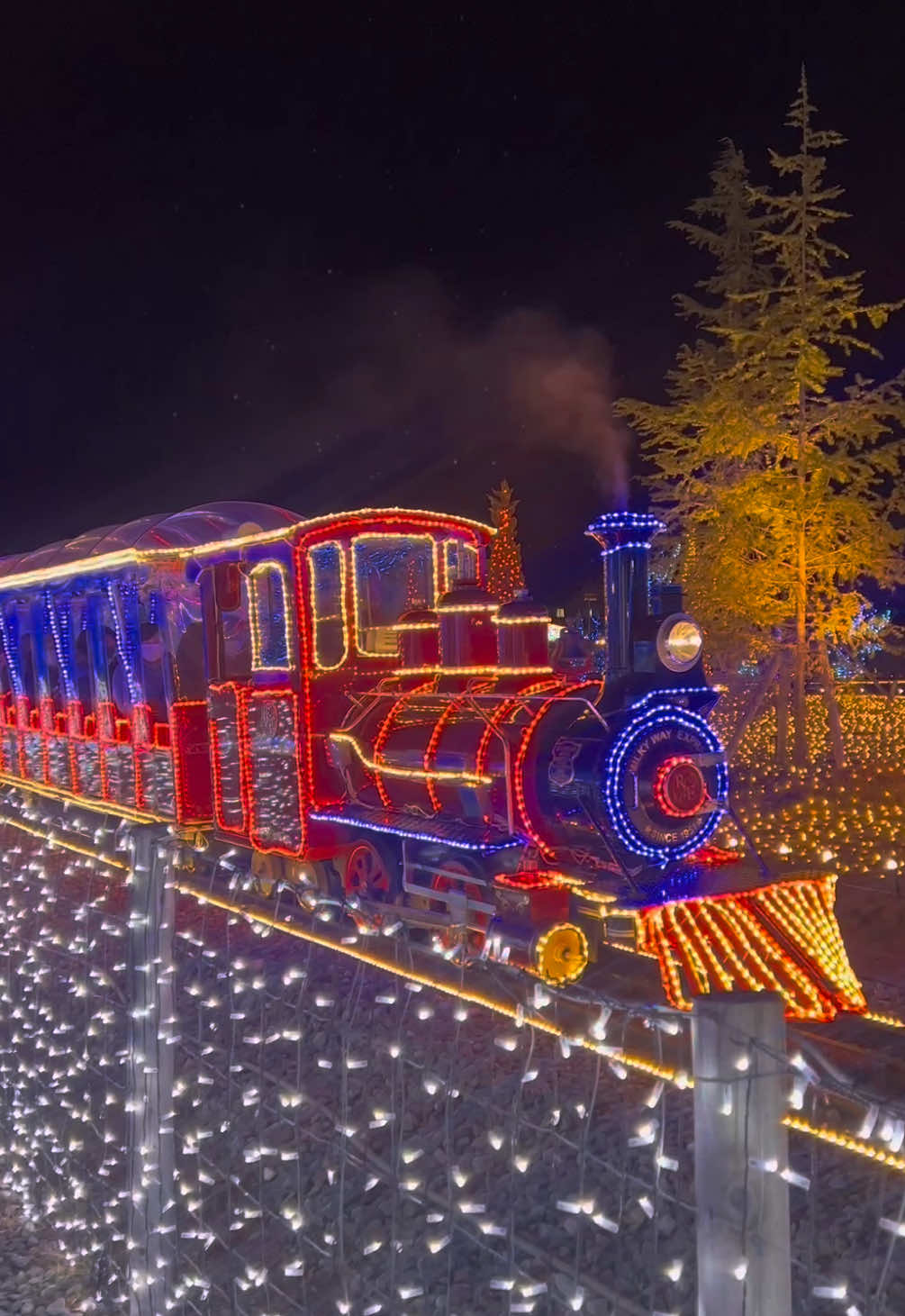 イルミネーション綺麗✨🚂💙 銀河鉄道ミルーキーウェイに乗って見る関西最大級のイルミが最高すぎる☃️ #イルミネーション#クリスマス#クリスマスデート#関西イルミネーション#デートスポット#ひつじのショーン#冬スポット