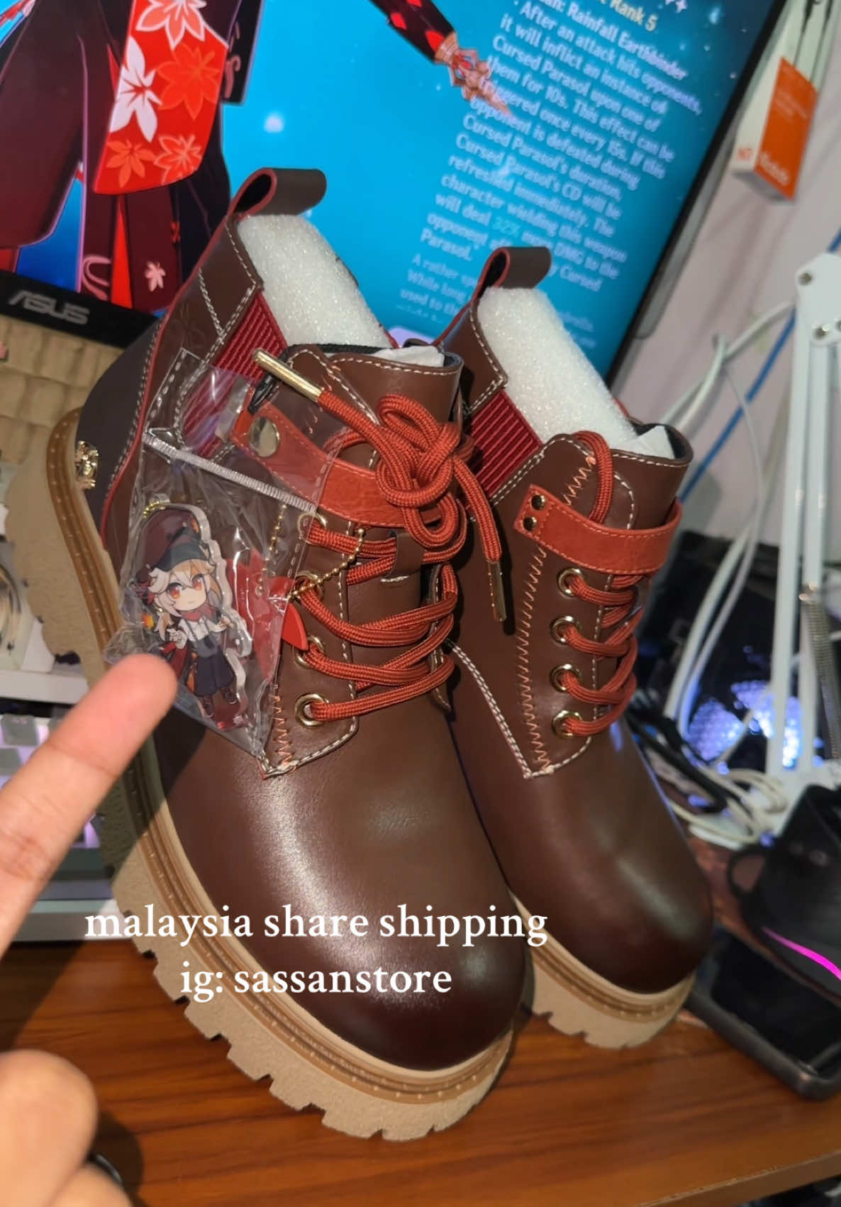 Replying to @Barrttery🍉‼️ official kazuha theme boots #GenshinImpact #fyp #foryou #malaysia #genshin #mihoyo #hoyoverse #hoyocreators #teyvat #kazuha #merch #anemo #inazuma #sassan40 #kaedaharakazuha 