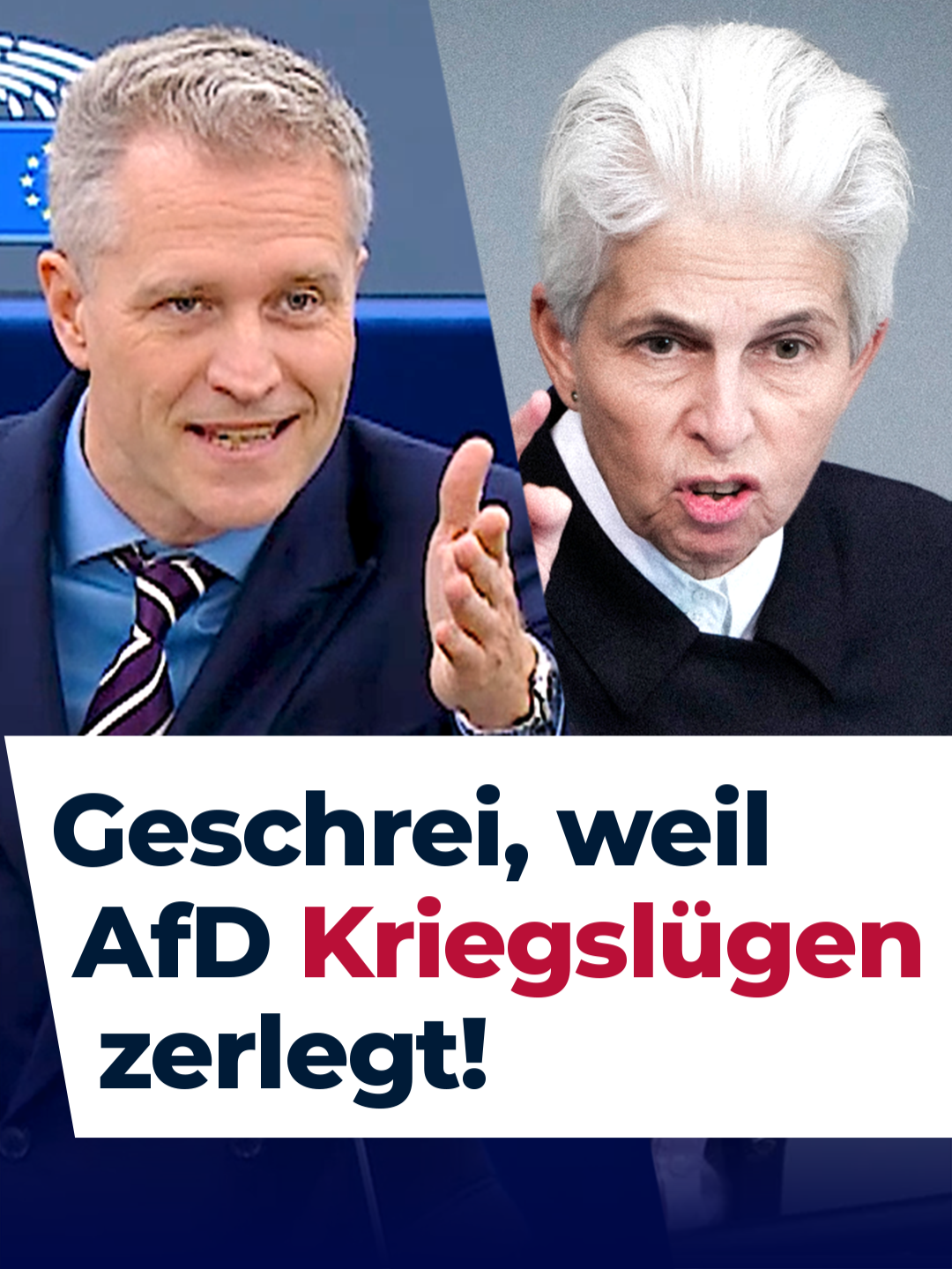 Voll ins Schwarze! Weil Petr Bystron (AfD) die Propaganda-Lügen des Mainstreams zerlegt, rasten die Kriegstreiber um Strack-Zimmermann im EU-Parlament völlig aus. Als sie ihn persönlich attackieren wollen und kläglich scheitern, wird klar, wer hier wirklich Fake News verbreitet. #AfD #ESN #EuropaderSouveränenNationen