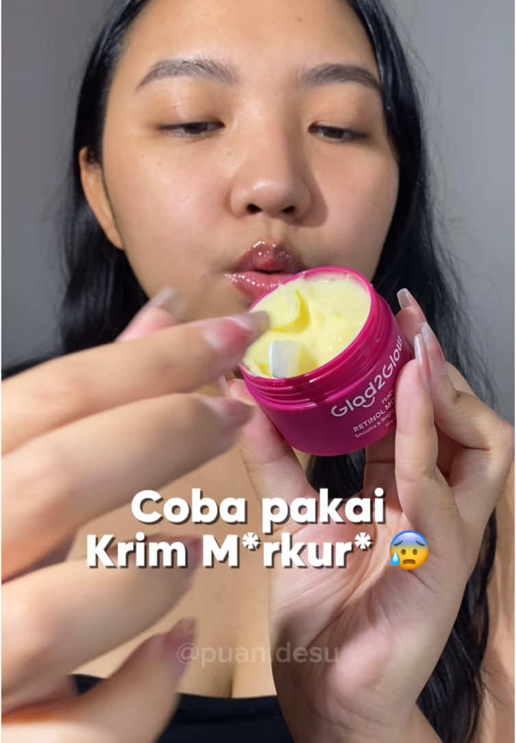 Cobain Krim Merkuri!? 😨😰 Ini beneran nih, masa brand bagus keluarin krim merkuri? 😭 Eits! Tonton videonya sampai habis ya, karena ini bukan krim merkuri🤩✨ #retinolviral #moisturizer #moisturizerviral #retinol 