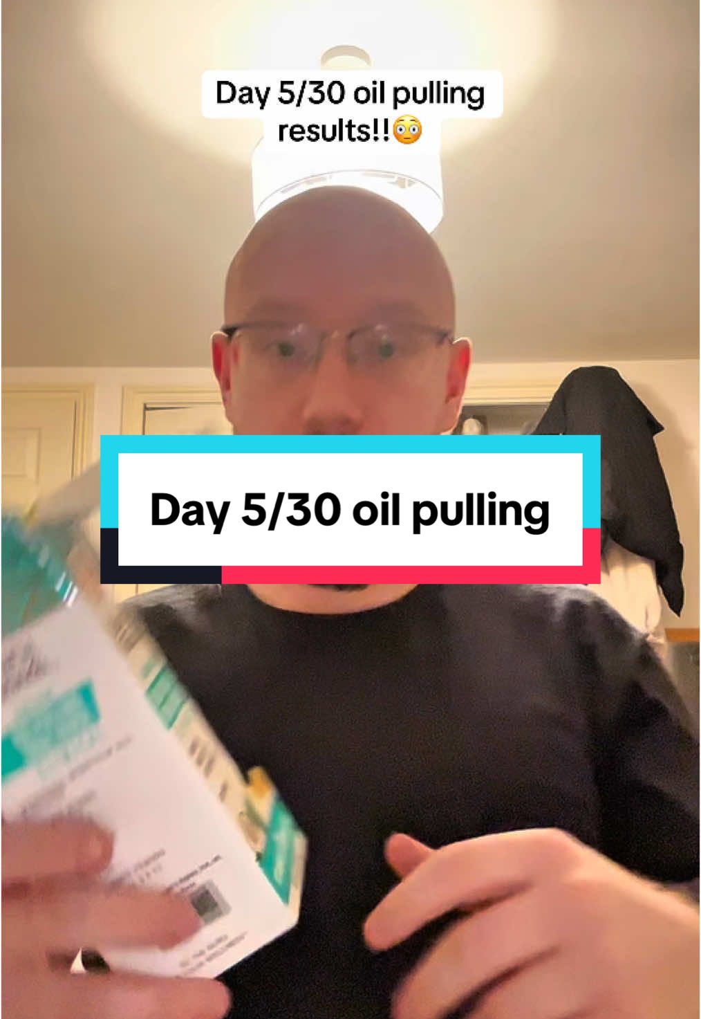 Oil pulling results on day 5 of 30!  #oilpulling #oilpullingforteeth #oralroutine #cleanteeth 