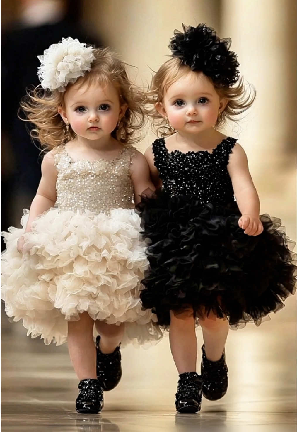 Adorable Baby Runway Stars❤️👫 #baby #cutebaby #babyvideos #babydance #babyshorts #AI #Runway #fyp #viral #kawaii #BabyFashionShow #ForYou #bebe