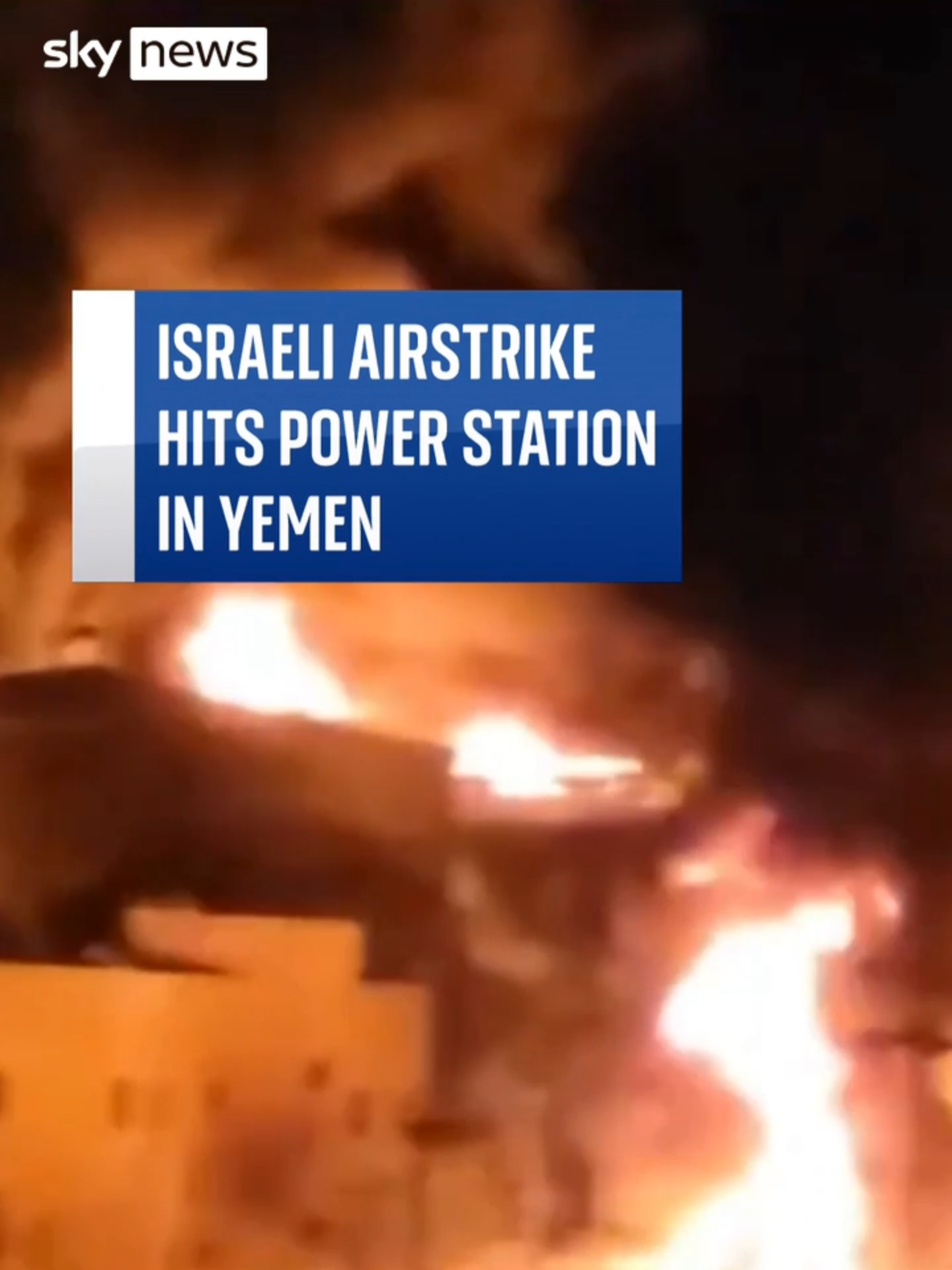 #Israel has conducted strikes on a power station in #Yemen which has reportedly killed at least nine people.  Israel say the attack was in response to a rocket being fired at the country. #Fyp #WorldNews#SkyNews