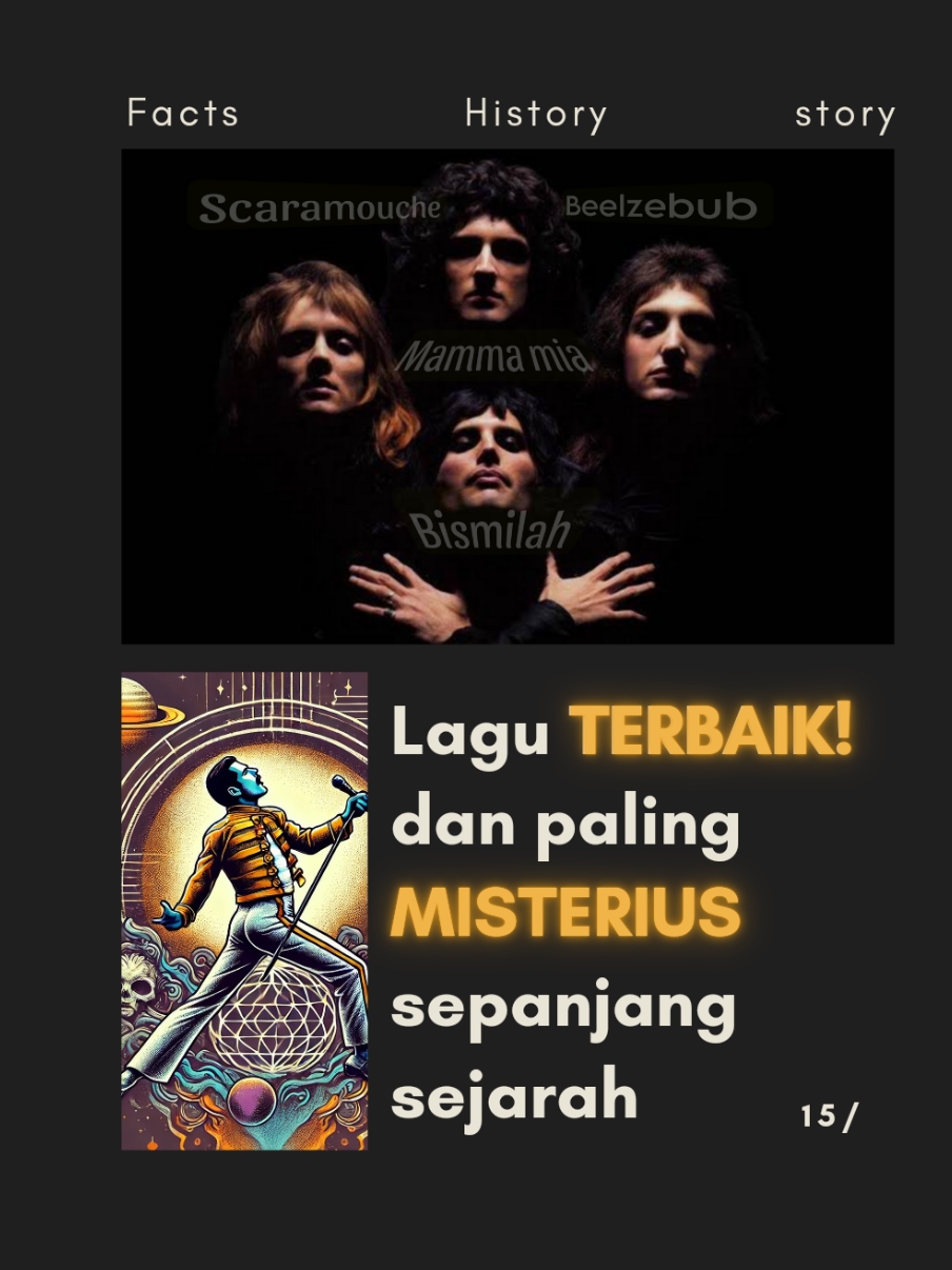 MISTERI LAGU QUEEN #fyp #facts #bohemianrhapsody #queen #music 