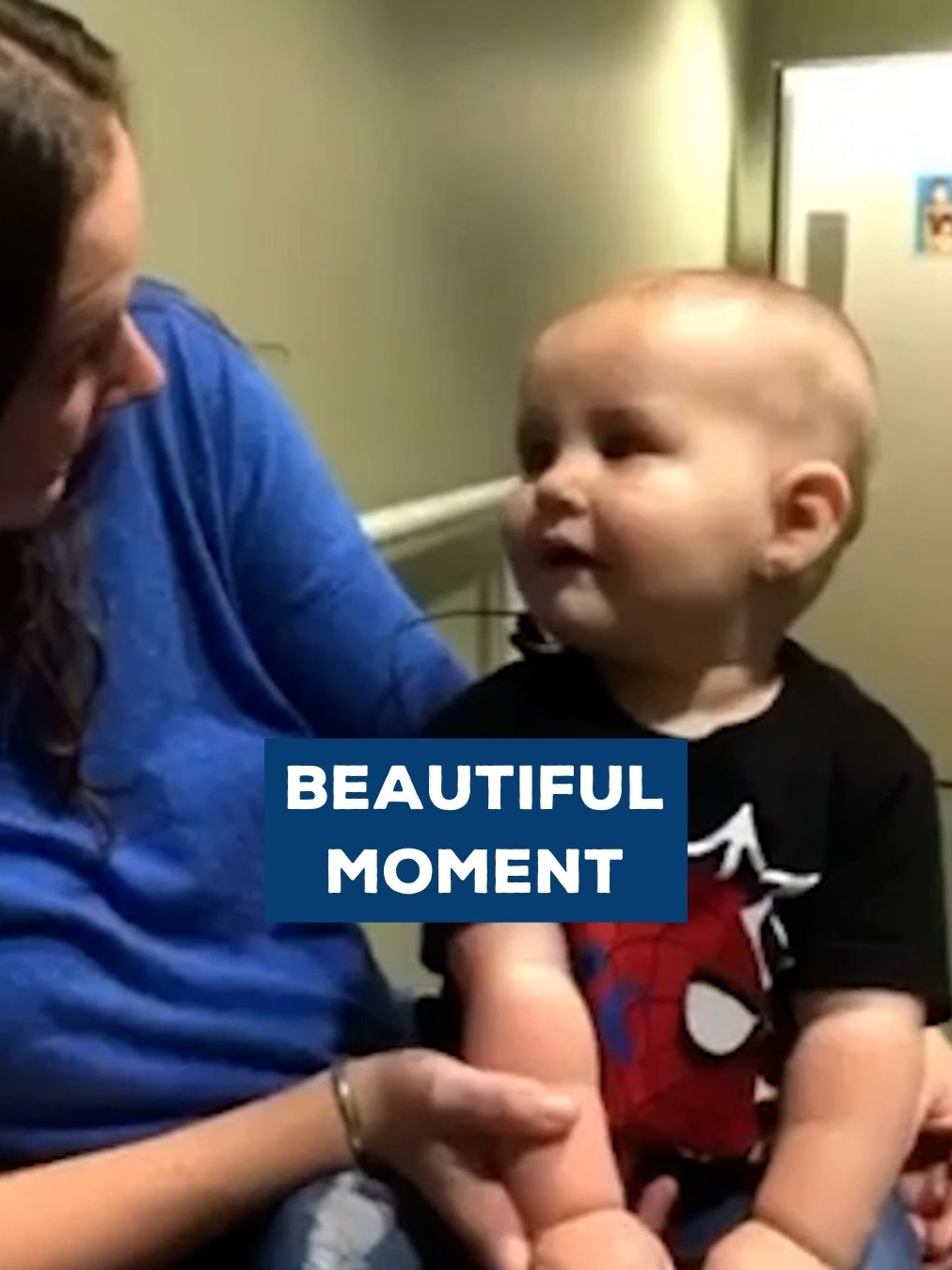 The cuddle says it all – pure magic ✨👶💕 (Via: SWNS/Zachary Colley) #baby #deaf #deafawareness #deafawareness #hearing #Heartwarming