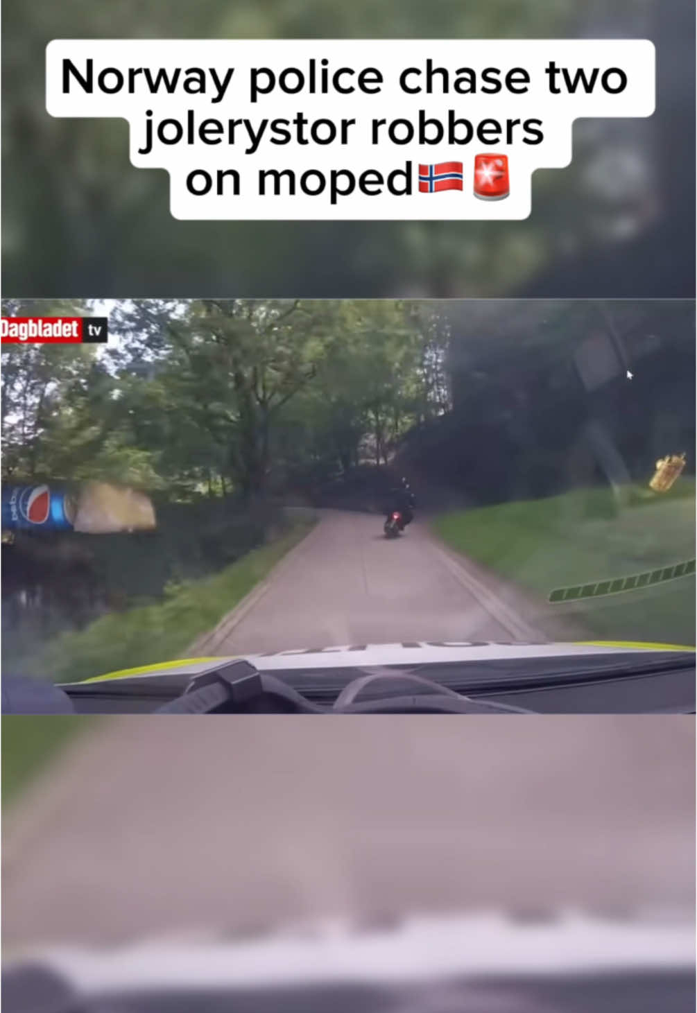 Norway police don't play around🚓🚨#police #escape #moped #fyp 