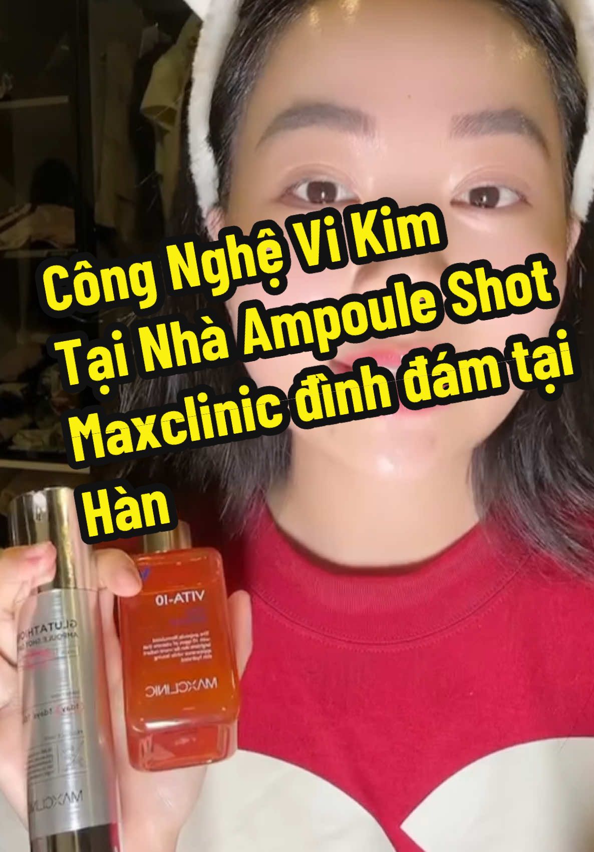 Tinh chất dưỡng trắng mờ thâm Glutathione Ampoule Shot - Công nghệ vi kim tại nhà độc quyền của thương hiệu Maxclinic đình đám tại Hàn đã có mặt tại Việt Nam.  Chỉ cần dùng 2-3 lần vi kim mỗi tuần sẽ giúp:  ▪️ Cải thiện lỗ chân lông to, da sần xù, bề mặt da kém mịn màng ▪️ Cải thiện da xỉn màu, da ko đều màu, da nhiều vết thâm sạm, da bắt đầu xuất hiện nám nhẹ ▪️ Da bắt đầu xuất hiện nếp nhăn, có dấu hiệu lão hoá Những chiếc kim màu hồng làm sáng da bằng cách đẩy mạnh tinh chất vào sâu trong da, hỗ trợ ngừa lão hoá, giảm nhăn,  làm trắng và căng bóng. #maxclinic #ampoulemaxclinic #peelcnp #peel #HoàngThị #idline_0987595109 #NgườiViệtNamTạiĐàiLoan #taiwan #xuhuong #peeSẵn Ship 🛵 ———————————————