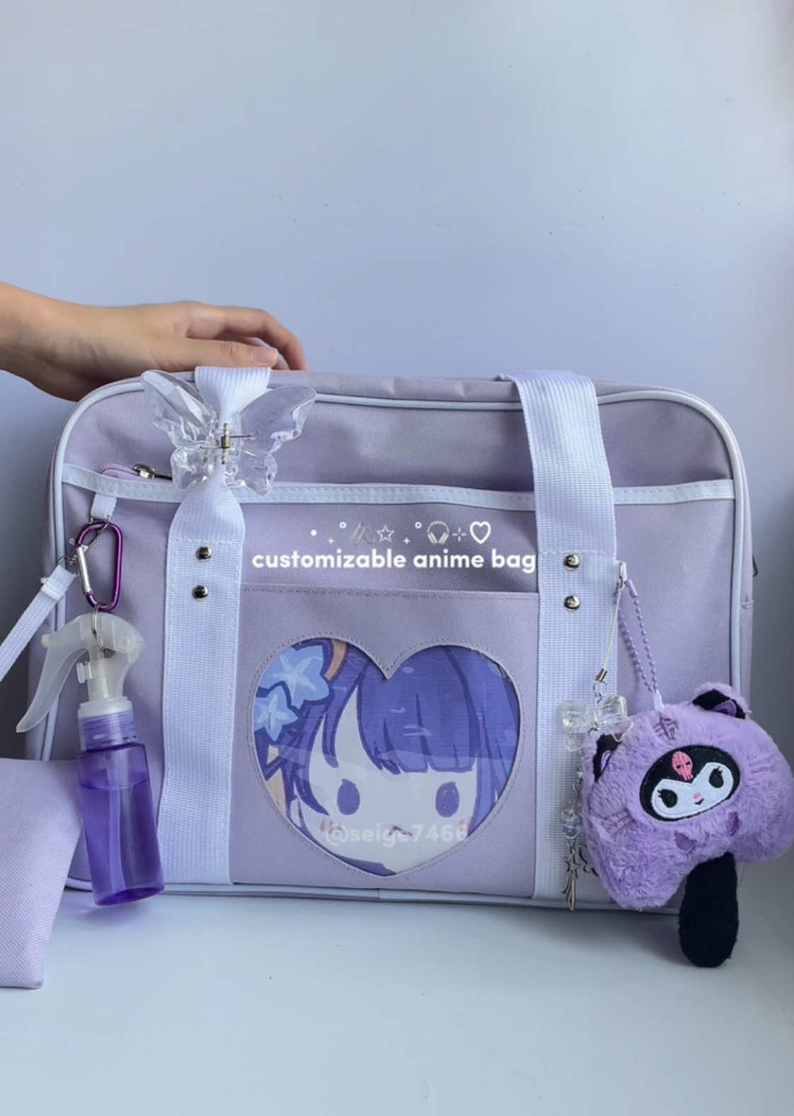 me and this customizable  anime inspired ita bag against the world #bag #genshin #anime #shoulderbag #schoolbag 