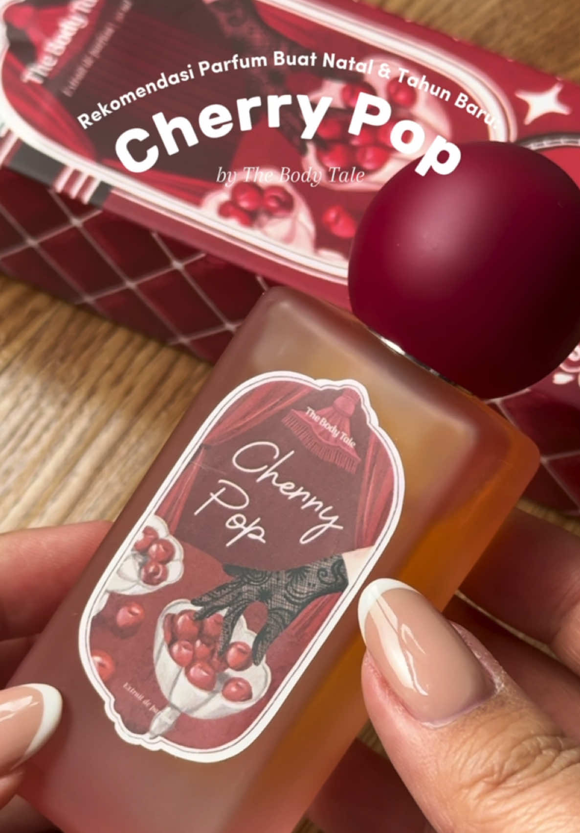 rekomendasi parfum buat christmas dinner atau rayain tahun baru: Cherry Pop by @The Body Tale ♥️🍒✨ #reviewparfum #rekomendasiparfum #thebodytale #thebodytalecherrypop #parfumtok #parfumlokal #parfumtiktok 