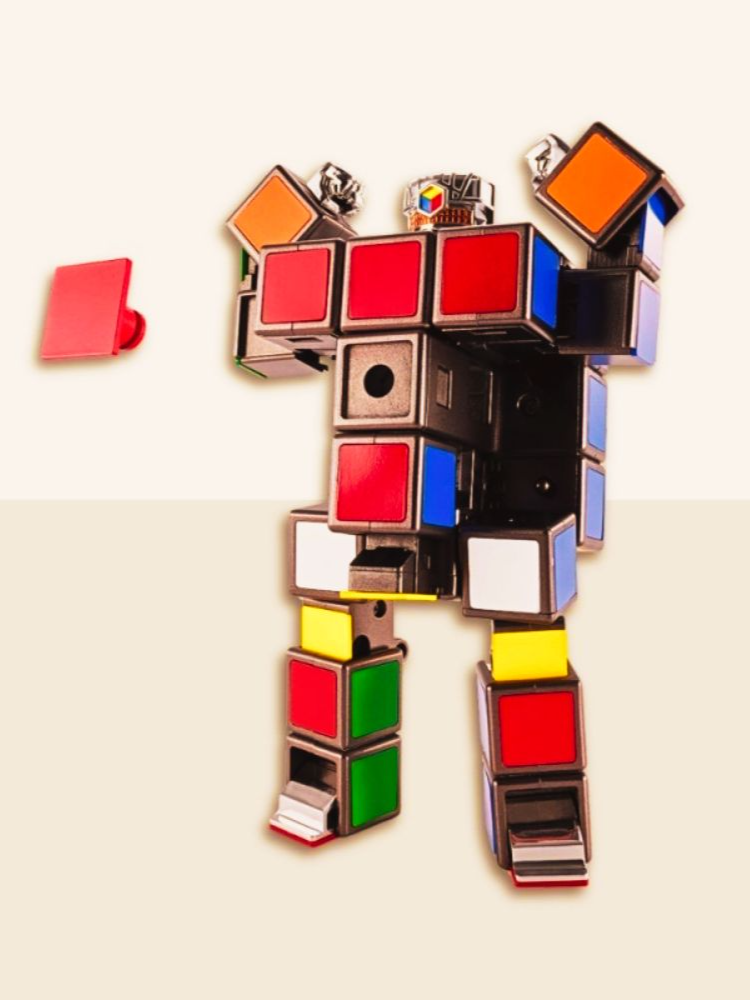 Un CUBO de RUBIK que se transforma en un ROBOT que dispara 🤩🤖 #rubikscube #curiosidades #chogokin