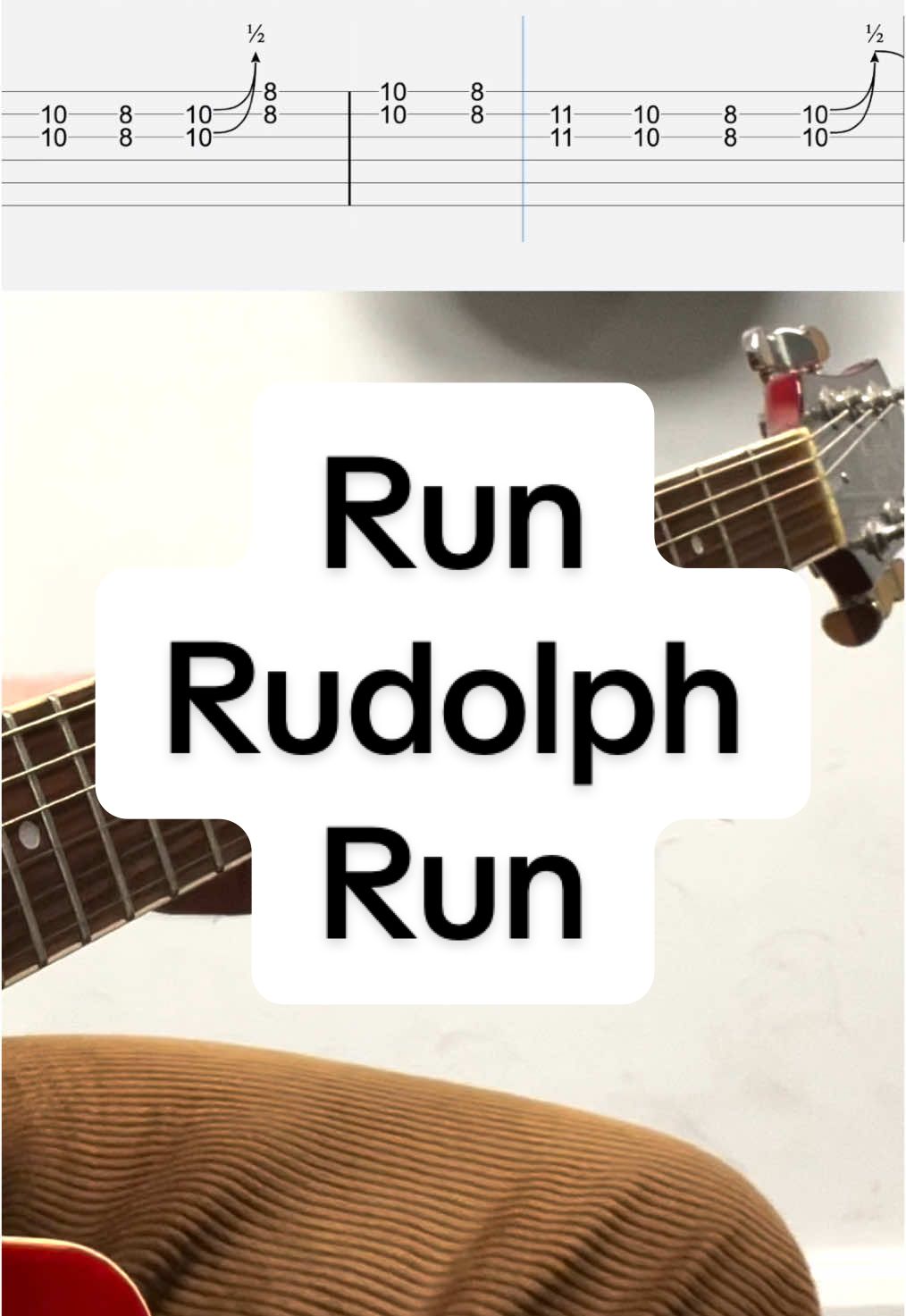 Run Rudolph Run by Chuck Berry #runrudolphrun #chuckberry  #christmas #solo #tabs #guitartabs #guitartutorial #fyp