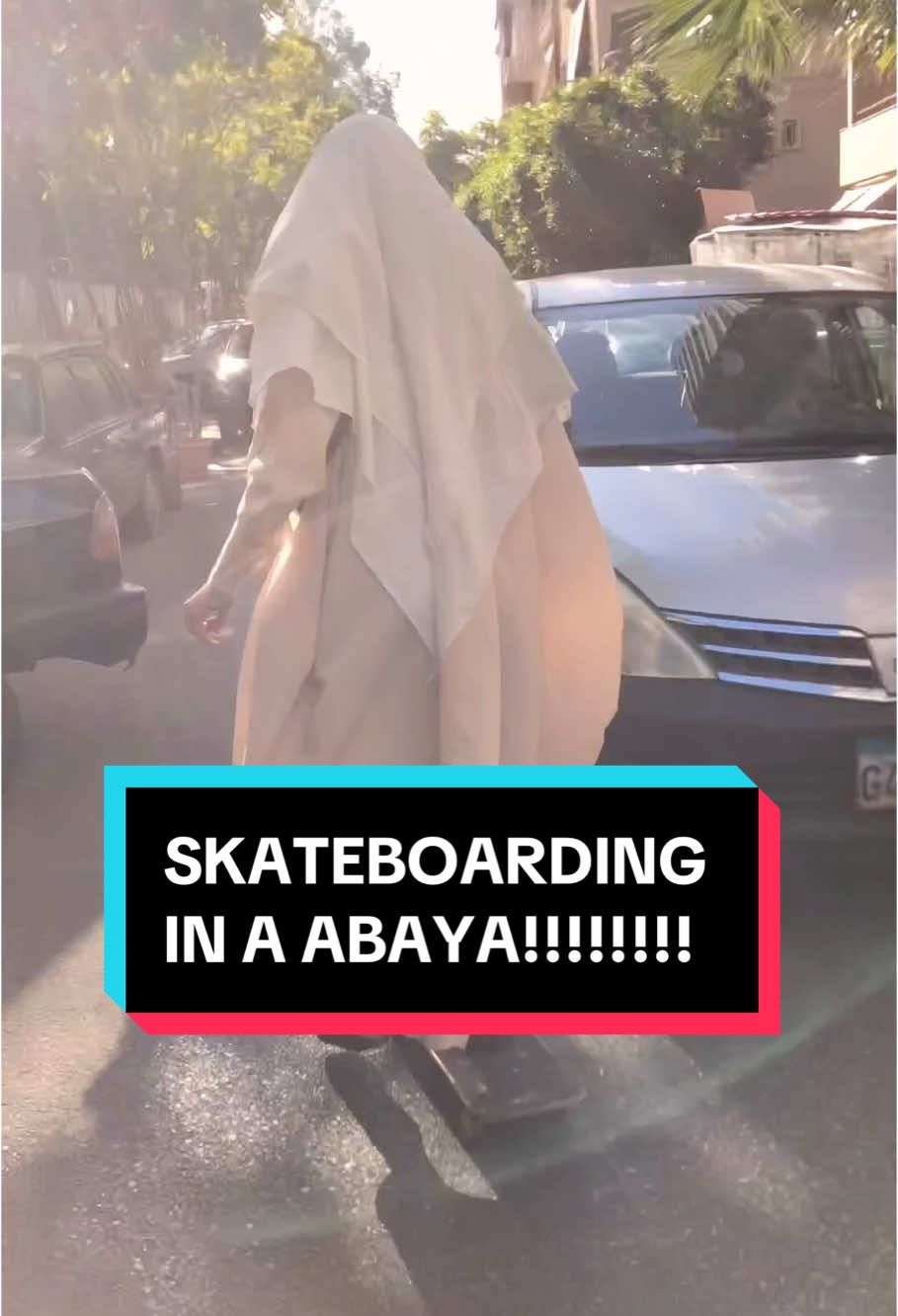 modesty in sports is beautiful 🤍🛹 #skater #skatelife #skate #skateboard #girlsshred #hijab #girlsskate #abaya #khimar #hijabitiktok 