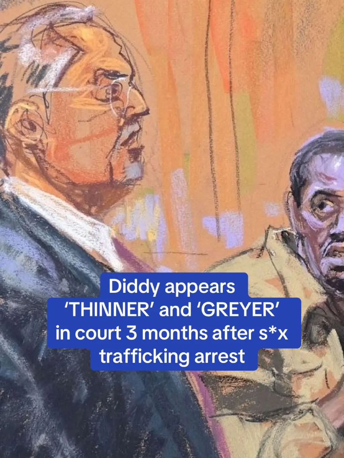 According to repoters present at his Wednesday court hearing, Sean 'Diddy' Combs appeared ‘astonishingly thinner’ and ‘greyer’ 3 months after his arrest for racketeering and s*x trafficking. However, sources close to the rapper say he’s been ‘very active’ and insisted he’s 'fit, healthy and fully focused on his defense.’ The rapper thanked his lawyers after the 45 minute hearing, before waving goodbye to his sons - Christian and Justin- who appeared in court and gestured at their father with their hands folding in prayer. Combs was placed on suicide watch during his first week in custody, but was taken off of it shortly after, with his lawyer claiming his client was 'focused and very strong.' Read more at DailyMail.com  #diddy #rapper #seandiddycombs #crime #lawsuit #court #arrest #jail 