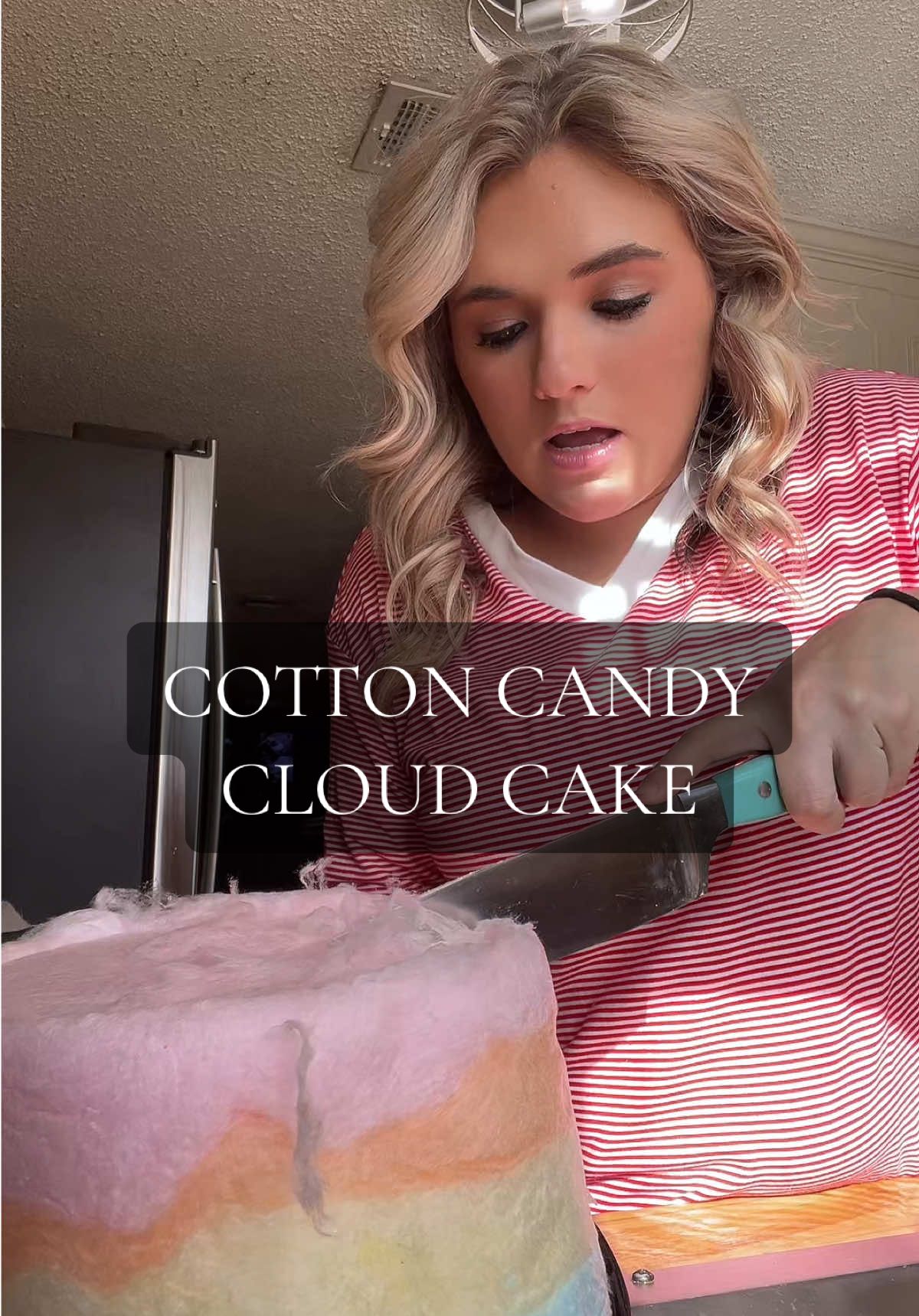 A COTTON CANDY LOVERS DREAM!! Get it from the link above my name :) #cottoncandy #cloudcake #cottoncandycake 