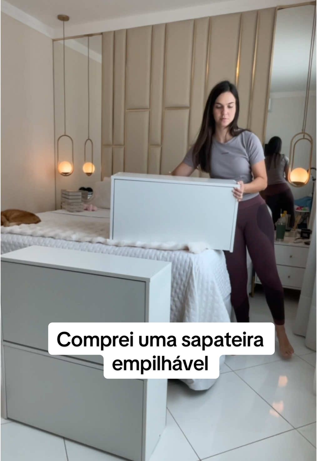 Comprei uma sapateira empilhável barata na Shopee ✨ você achou que compensou?  . . Quer o link? Só comentar: “EU QUERO” que eu te envio ✨ . . . 🚨*NÃO AUTORIZO O REPOST desse vídeo em outras contas* caso vejam meu vídeo em outras contas denunciem por favor!