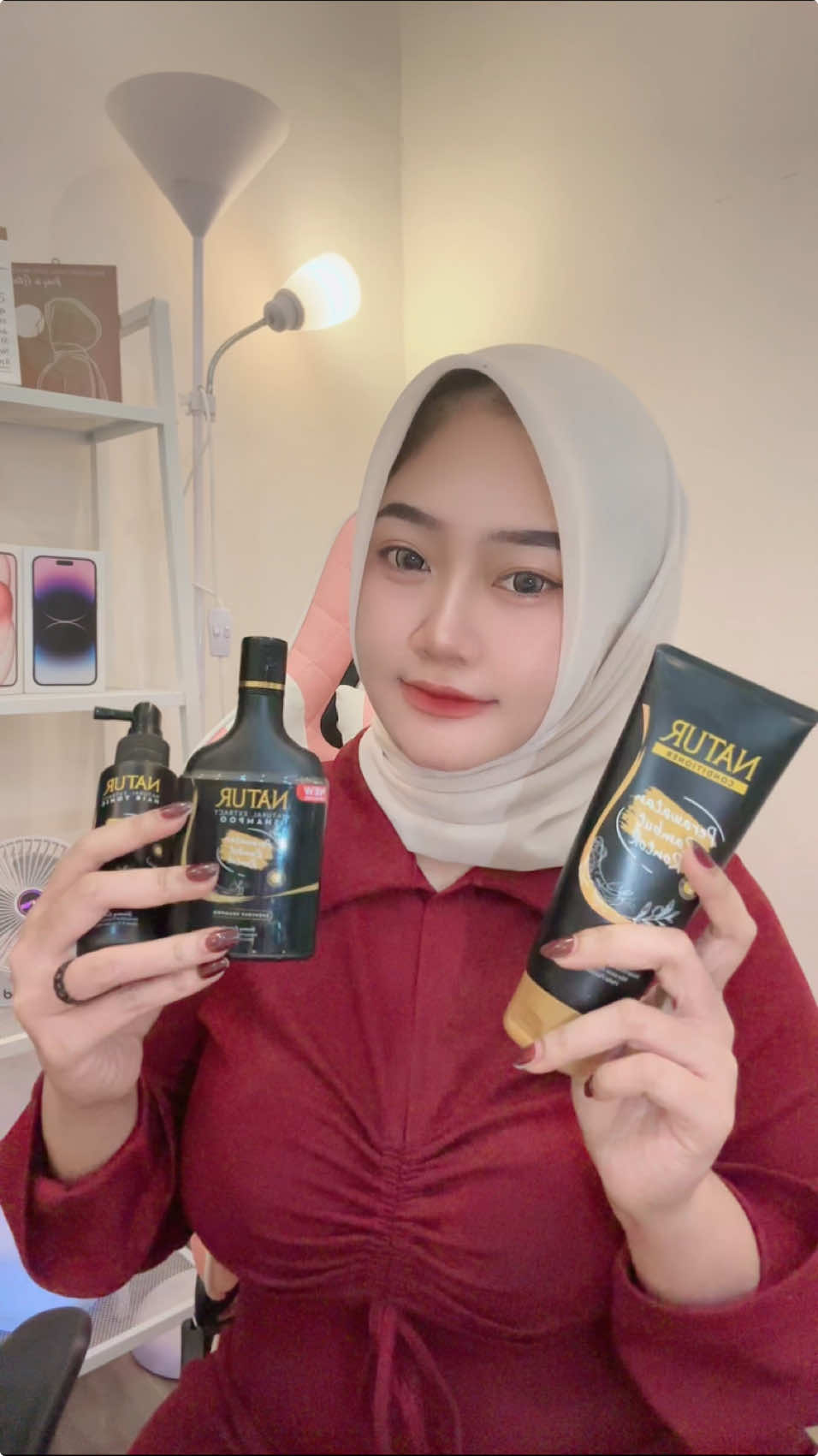 Rambut rontok berkurang berkat @Natur 💋 #Rambutrontok #HairTonic #kuatdariakar #naturhaircare 