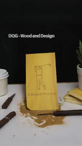 Carving of Mr. Donald Trump  #donaldtrump #trumpbanningtiktok #donaldtrump2024 #woodcarving #woodworking #dqgwoodanddesign #wood 
