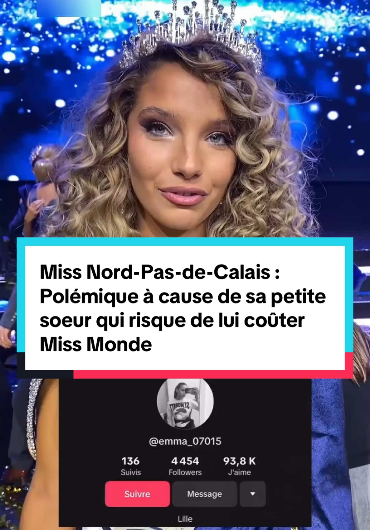 Miss Nord-Pas-de-Calais polémique après avoir défendu sa soeur qui a republié des tiktoks très problématiques concernant Angélique Angarni-Filopon. Après avoir essayé de prendre le parti de sa soeur en échangeant des messages privés, elle risque de perdre son titre de première dauphine et elle ne pourra donc pas représenter la France à Miss Monde 2025. #missfrance #sabahaib #missnordpasdecalais #missmartinique #angeliqueangarnifilopon #missfrance2025 #people #polemique #missmonde #misscorse #tf1 