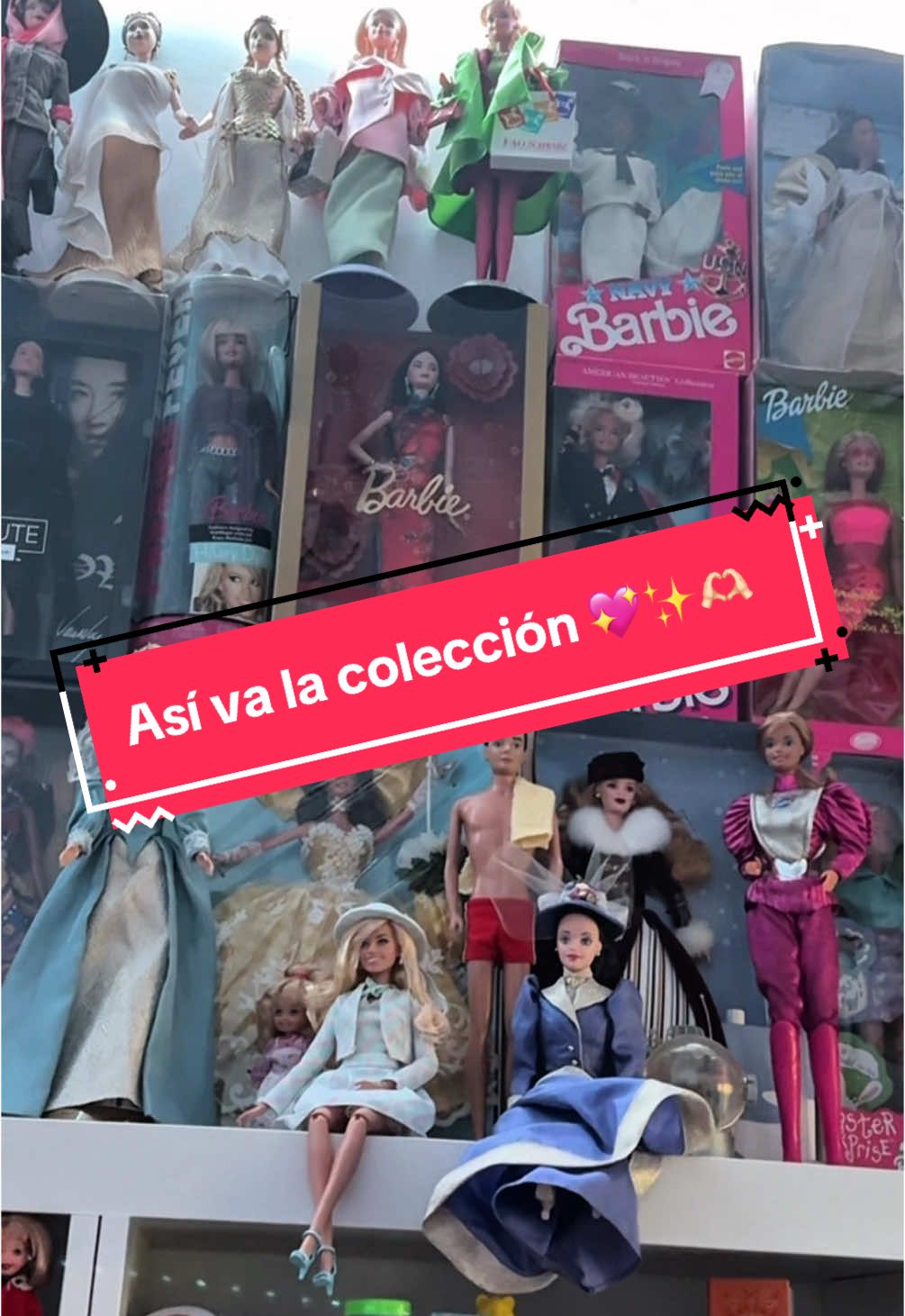 Asi va mi pequeña pero gran colección 💖✨🫶🏻 #Barbie#barbieCollector#collectoredition#barbiegirl#90skids#barbiedoll#coleccionista#restaurandomuñecas#segundavida#Asmr#dolllover#repairs#coleccionistademuñecas#moda#fashion#dolllovers❤️❤️#photo#BeautyTok#dollbarbie#Barcelona#Spain#España#Bcn#juguetesvintage#retro#fyp#parati#foryou#tiktok#unboxing#trend#mattelcreations#mattelsupermodel#barbiedisney#viral#