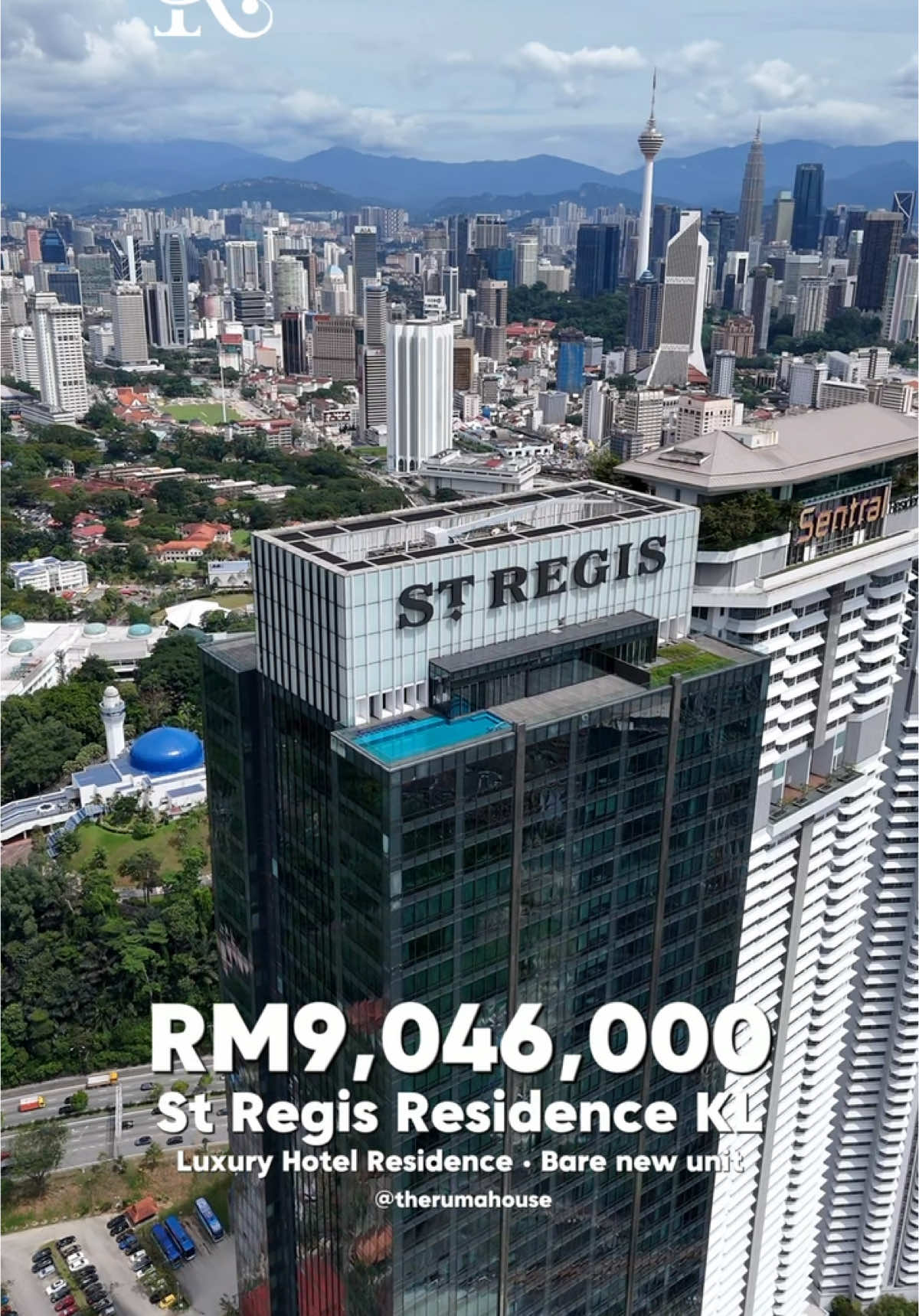 💲RM9,046,000 📍The St. Regis Kuala Lumpur Are you among the top 0.1%? This is one of the most exclusive and luxurious hotel residences available in Kuala Lumpur. The St. Regis is a global symbol of luxury, offering an unparalleled experience in hospitality. Step into the timeless elegance, ideally situated in the vibrant heart of Kuala Lumpur Sentral, the city's most important transportation hub offering global connectivity. A lifestyle of sophistication and refinement that stands as a testament to luxury living at its finest. ---------------------- DETAILS: -  Freehold - 4253 sq.ft - 3+1 Bedrooms, 3 Bathrooms, 1 Powder Room - Walk-in wardrobe for all the rooms - 1 Maid Room with Toilet - Shoe room - Laundry / Utility  - Partly Furnished with kitchen cabinet, table top, stove & fridge - 2-3 Covered Carparks - Centralize Airconds - 24 Hours 3 Tier Security RESIDENTIAL AMENITIES: - Infinity Swimming Pool  - State-of-the-Art Gymnasium - Astor Lounge - Private Dining Room - Housekeeping & Laundry Services - 24 Hours In-Residence Dining - Jacuzzi and Sauna - Clubhouse - Personal Butler Service (Signature St. Regis) - Doormen and Porters - Squash Courts - Salon & Spa Services Follow us for more content: @therumahouse Looking for a cool house like this?  Let us find it for you, we have hundreds of available listing in our inventory.