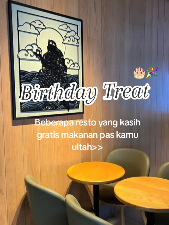 Ini dia beberapa resto yang ngasih free makanan/minuman di hari ultah kamu #birthday #birthdaytreat #promo #fyp #foryoupage #marugameudon #sushi 