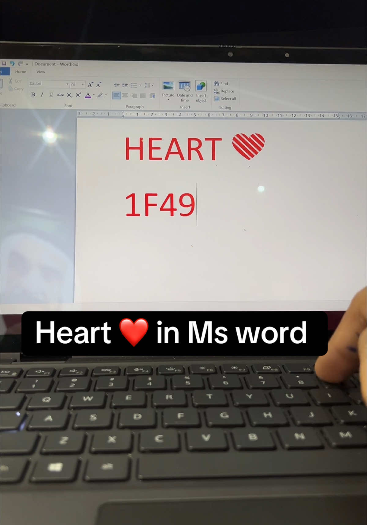 Heart in ms word #heart#computer #msword #1millionaudition #fypシ  