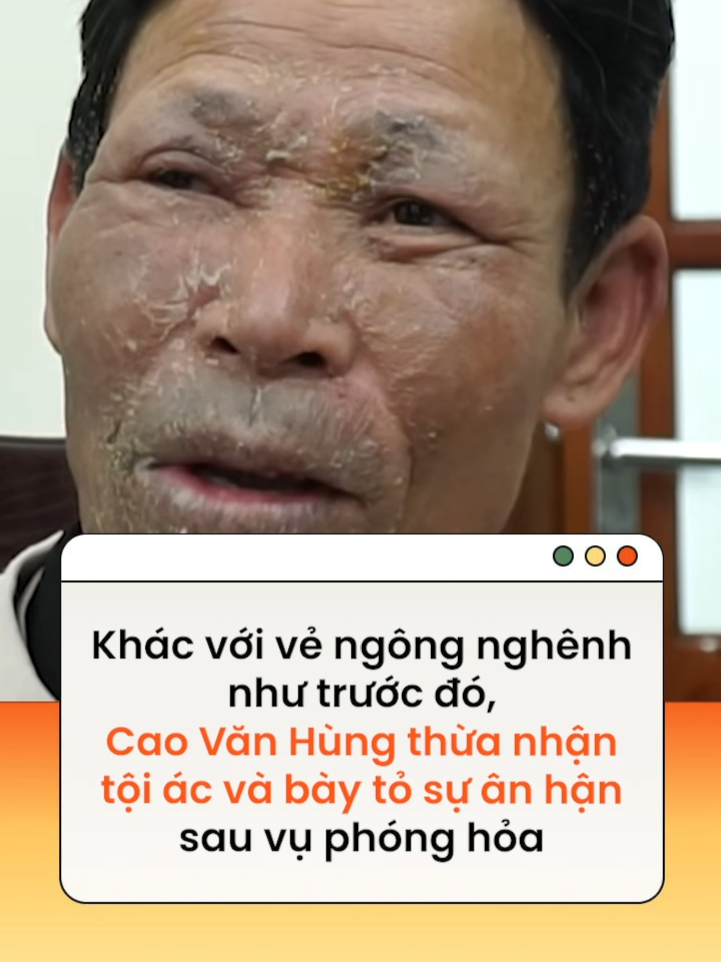 Khác với vẻ ngông nghênh như trước đó, Cao Văn Hùng thừa nhận tội ác và bày tỏ sự ân hận sau vụ phóng hỏa #caovanhung #chayphamvandong #tiktoknews #amm