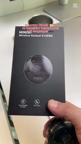 Last chance for Miniso X15 pro #earbuds #aitranslate #tiktokmademebuyit flash sale. Translate 100+ langs instantly. 50% off. Get now! #earbuds #aitranslate #tiktokmademebuyit #Wholesale 
