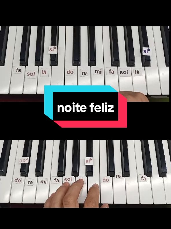 noite feliz - tutorial simples de piano #merrychristmas #musica #piano #tutorial 