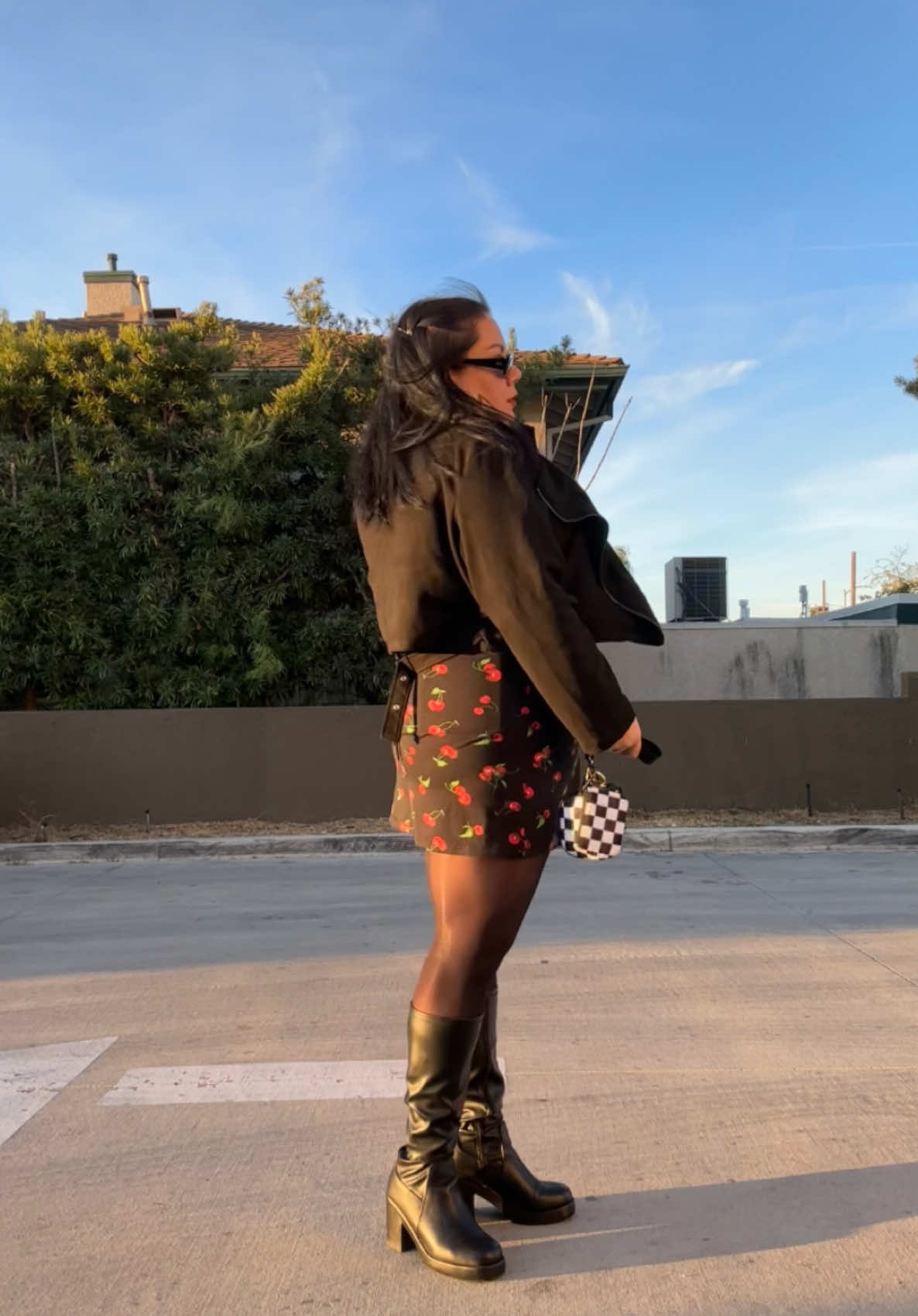 The Cherry Dress has returned 🍒🖤 #outfitinspo #outfitideas #OOTD #plussizetiktok #workootd #thirstythursday #cherrybomb #chericherilady 
