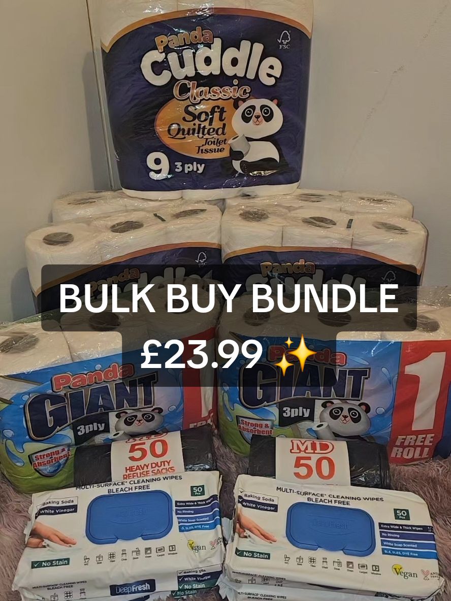 Household Bulk Buy ✨️ #cuddlepanda #tiktokmademebuyit #bulkbuy #household #bundle #cleaning 