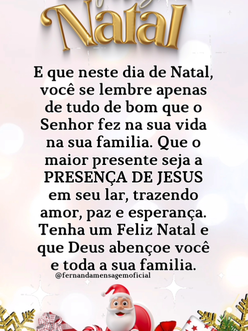 Feliz Natal pra você e toda a sua família!🎅🎄❤️ . . . . #natal #feliznatal #familia #mensagem #tik_tok #amor