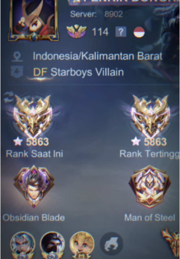 Sejarah baru mobile legends, FENRIR DONGKAK telah resmi menamatkan rank tertinggi TOP 1 rank di mobile legends 5863 STAR⭐️ #fenrirdongkak #cumadongkak