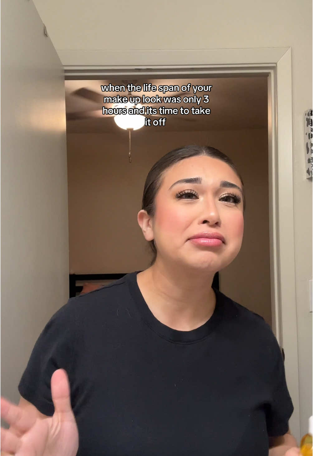 😭 felt so pretty #fyp #girlprobs #makeup #makeupproblems #girlythings #makeuphumor #fyppppppppppppppppppppppp #MakeupRoutine #makeupoftheday 