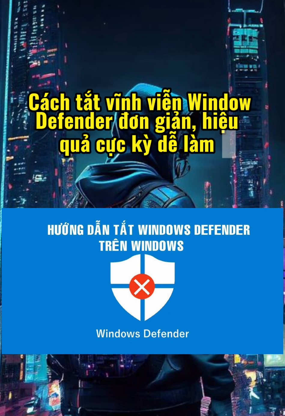 Phần 10: Cách tắt vĩnh viễn Windows Defender đơn giản, hiệu quả cực kỳ dễ làm #laptoptrunghoang #laptopbinhduong #laptopgiare #laptopcu #laptopnhapkhaumy #tipslaptop #thanhcongnghe #xh 