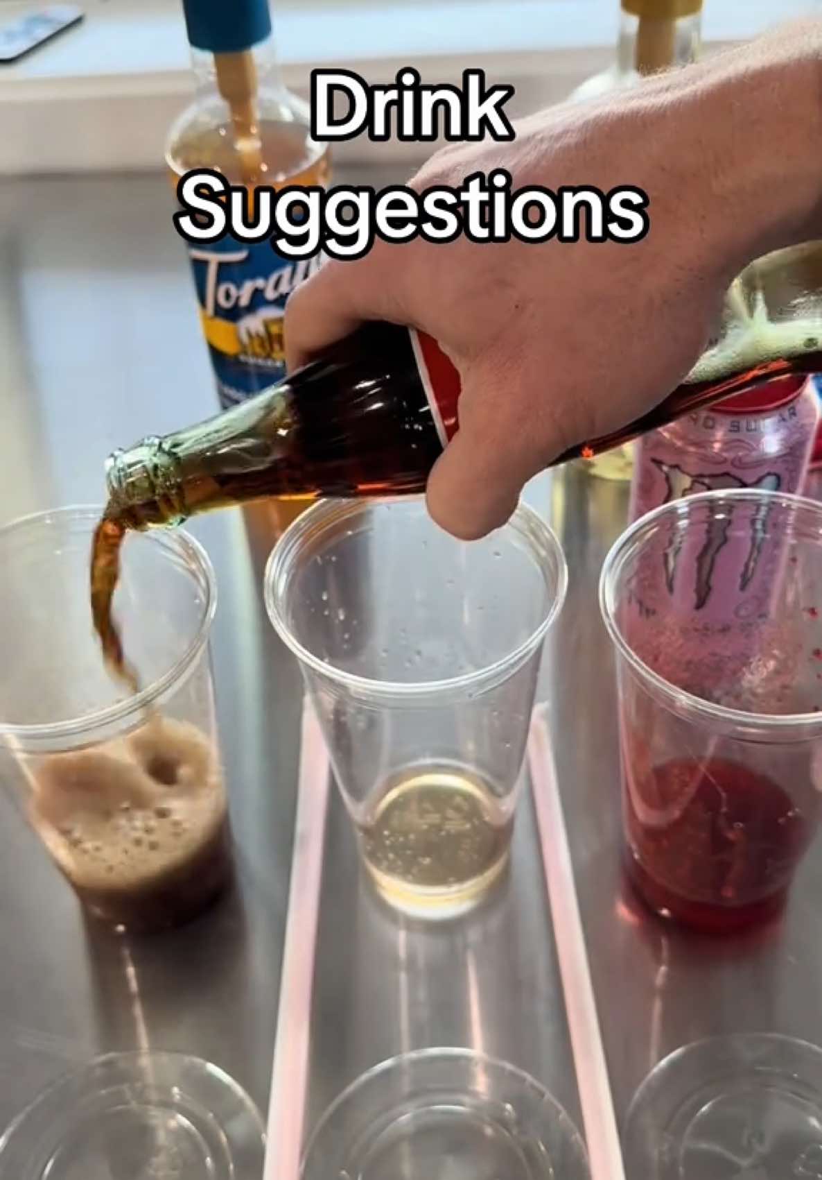 Drink suggestions from Roll for Soda episode 104 1. Coke and peanut butter cup 2. Rootbeer, peanut butter cup and Vanilla cream 3. Strawberry Monster, peanut butter cup, strawberry syrup, cheesecake syrup and strawberry puree. Would you try any of these? #soda #cocktail #rollforsoda #rollforspirits #barista #dirtysoda #pop #coke #pickmeup #coffee #drinktok