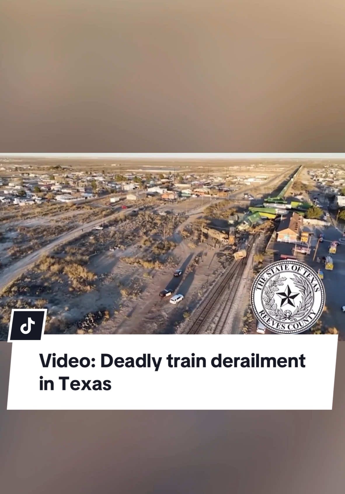 On Wednesday December 18 a train derailed near Oak Street and Dot Stafford Street after colliding with a tractor-trailer in Pecos, Texas. 🚨 At least one person was killed in the crash however, it’s unclear who that person was. Four people were also injured in this incident.  For the latest updates on the incident, be sure to tap our link in bio!  🎥: Courtesy of Reeves County Texas  #texas #news #texasnews #train #crashed 