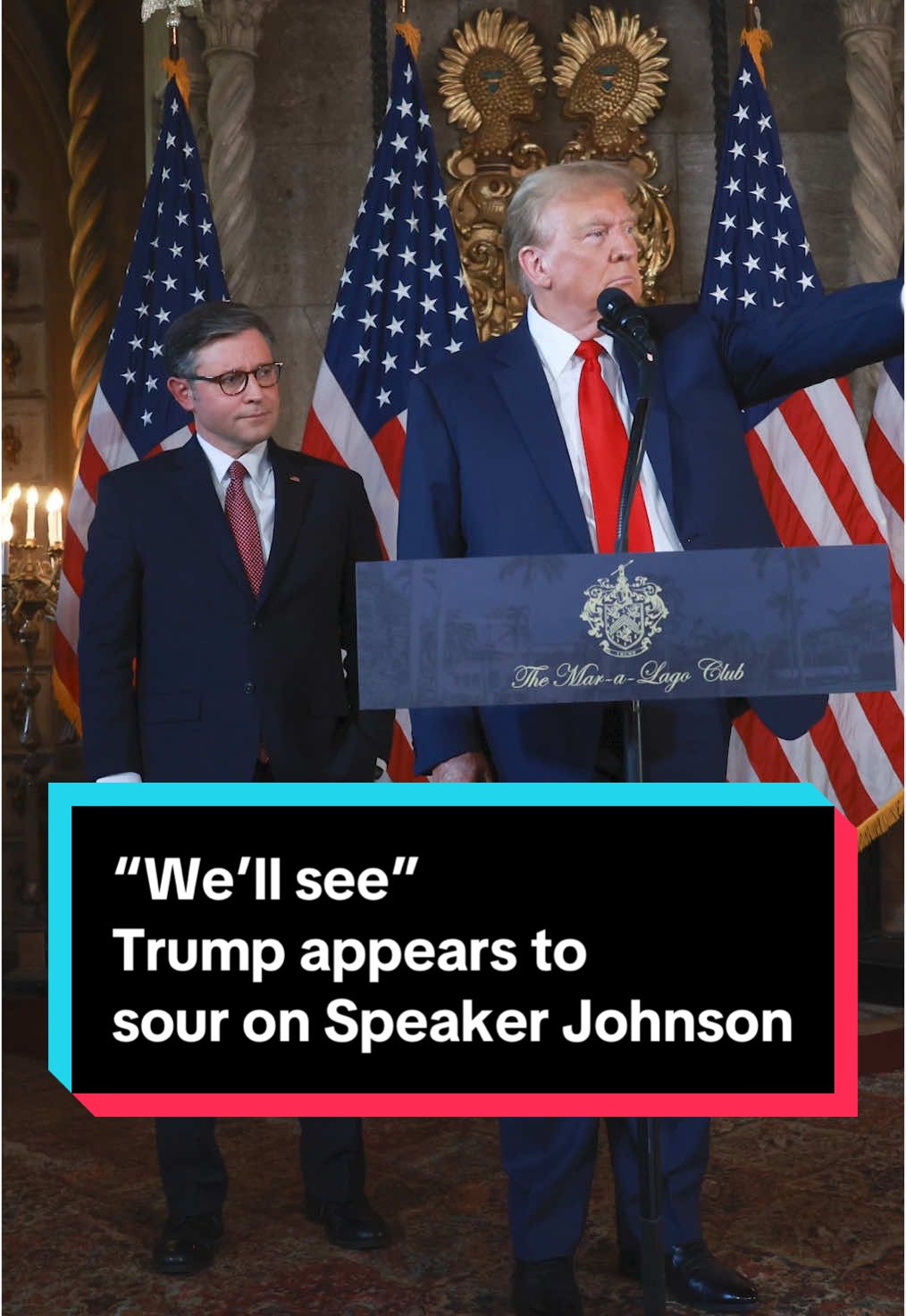In a phone interview with NBC News reporter Garrett Haake, President Elect Donald Trump was asked if he still has confidence in Speaker Mike Johnson, Mr. Trump responded: “We’ll see. What they had yesterday was unacceptable,” referring to the Speaker’s continuing resolution. “In many ways it was unacceptable. Its a Democrat trap.” #donaldtrump #trump #government #politics #news