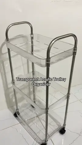 Transparent trolley cart organizer 3 tier #trolleycartorganizer #organizer #acrylicorganizer 