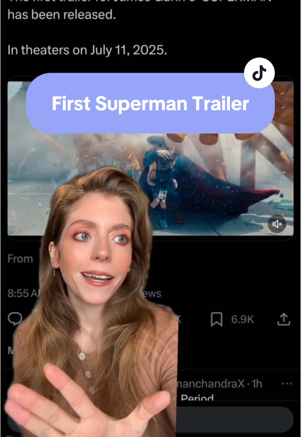 Thanks tiktok for scrambling & doubling my last video 🫠 - I’m hyped for Superman #film #dc #comics 