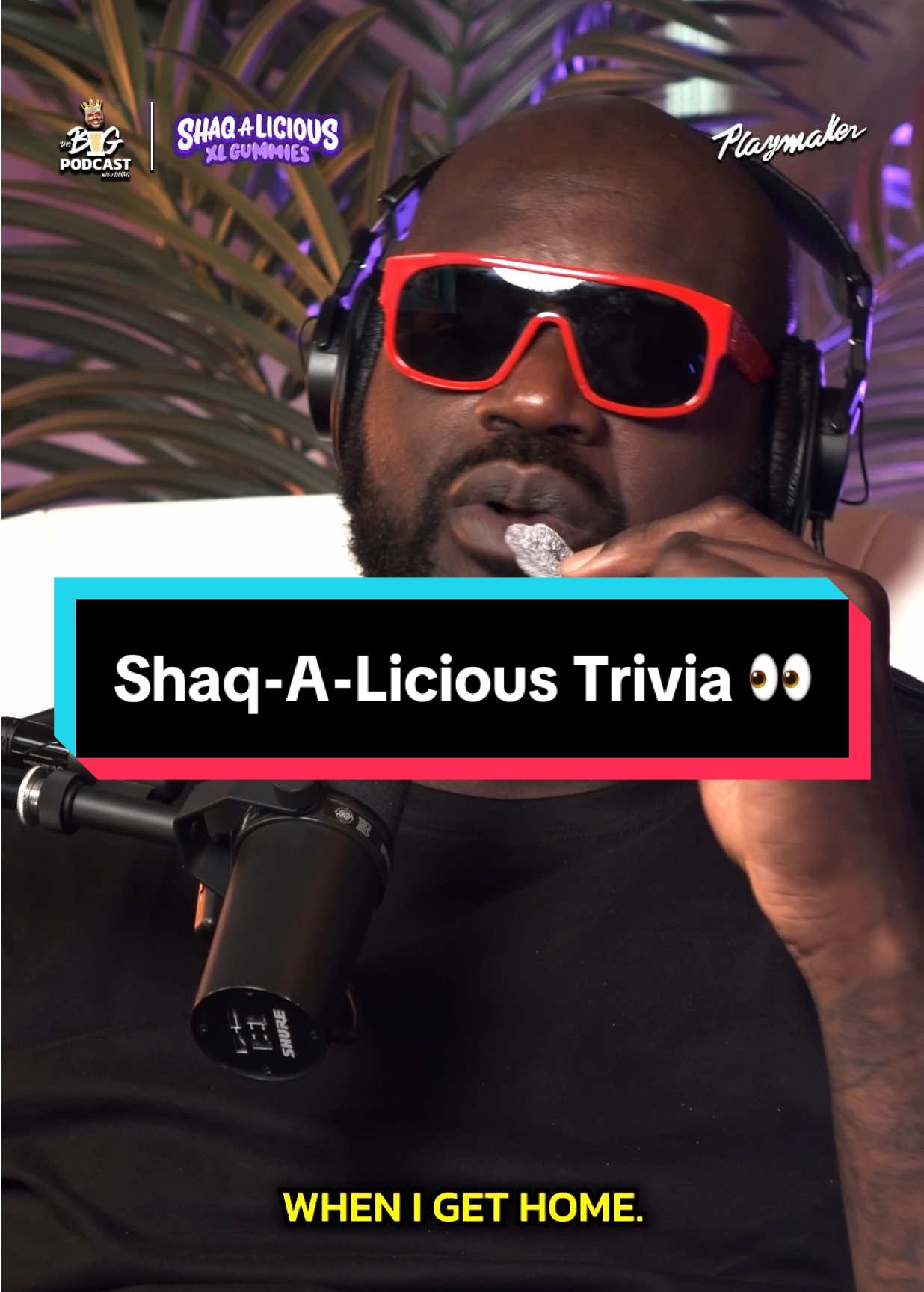 Shaq takes on Shaq-A-Licious trivia with Evander Holyfield 👀 #evanderholyfield #boxing #gummies #trivia 