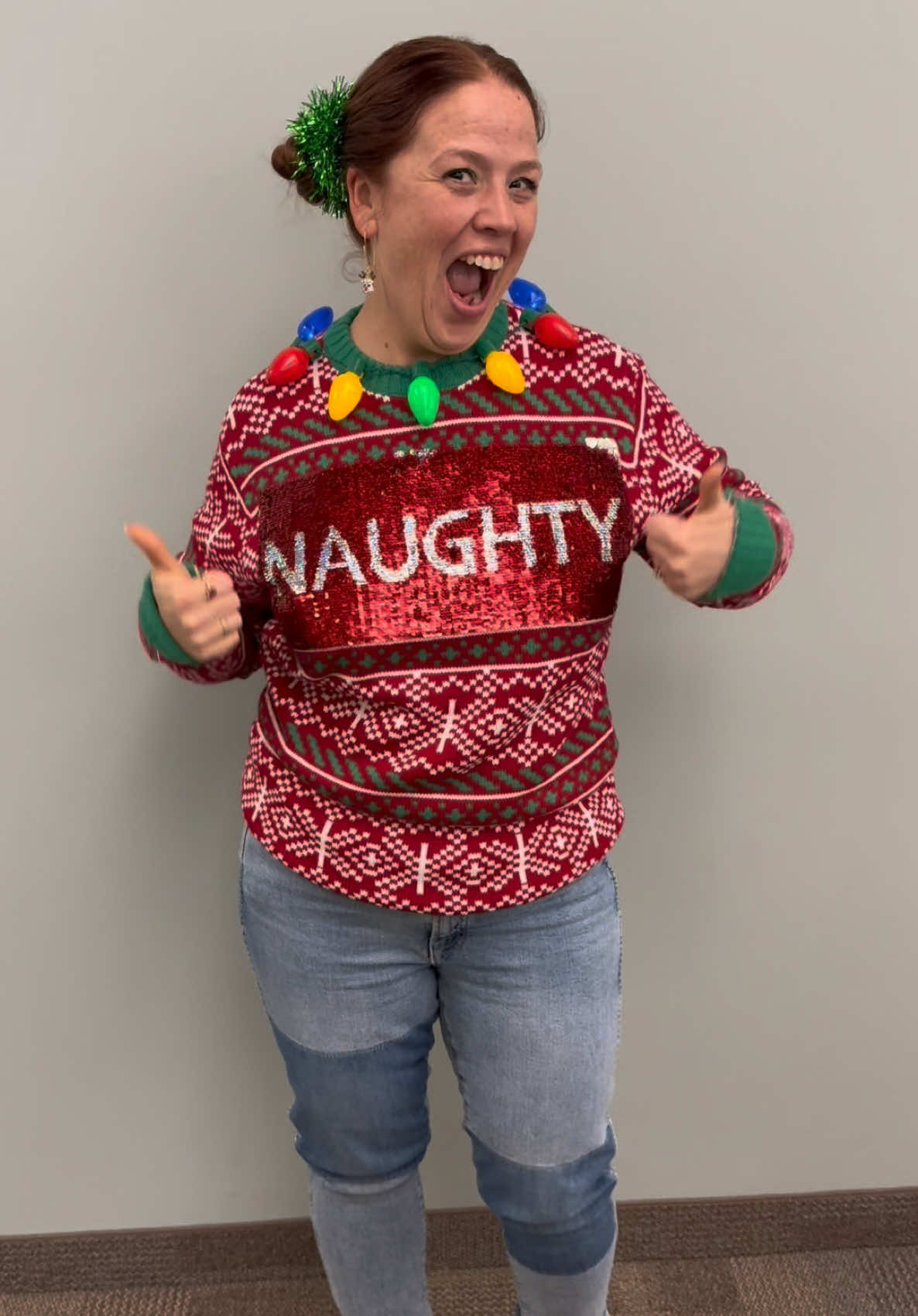 Who should win airpods for the ugliest Christmas sweater? 🎄🤔 #christmas #christmassweater #contest 