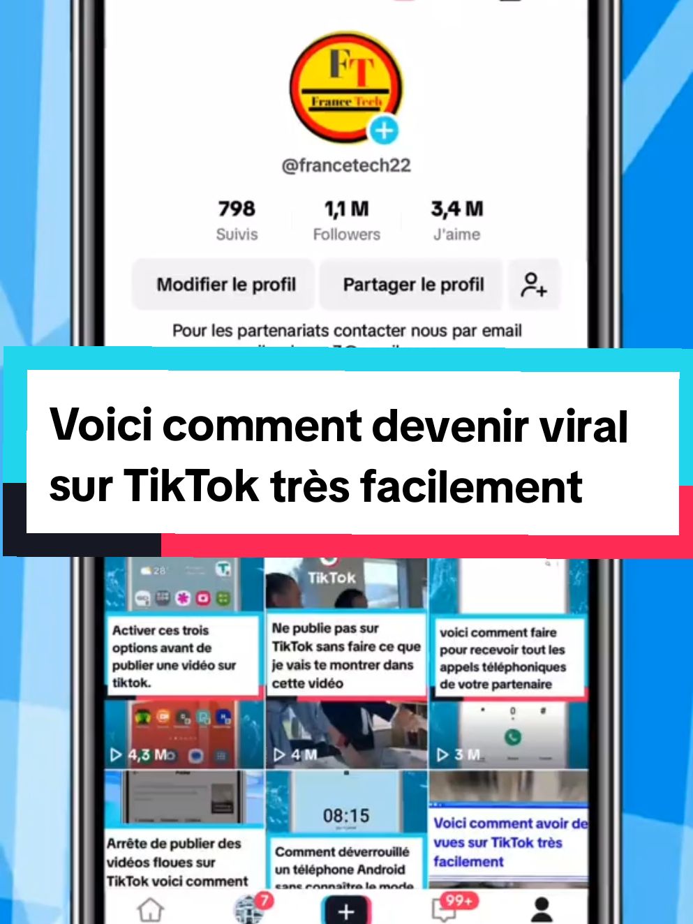 Voici comment devenir viral sur TikTok très facilement #astucewhatsapp #formationtiktok #usa #france🇫🇷 #tiktokfrance🇨🇵 #techno #tips #tiktok #videoviral #tik_tok #samsungs23ultra #sansasyonlanmou #vues #videoriral #tiktokfrance #viralditiktok 