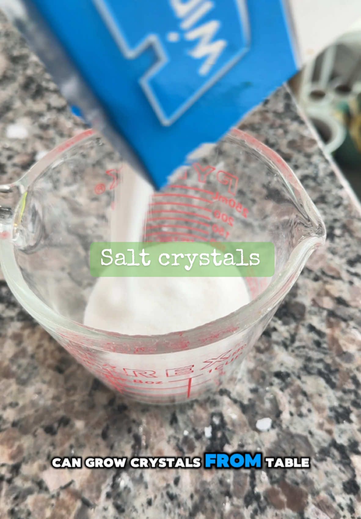 Will table salt grow overnight crystals?